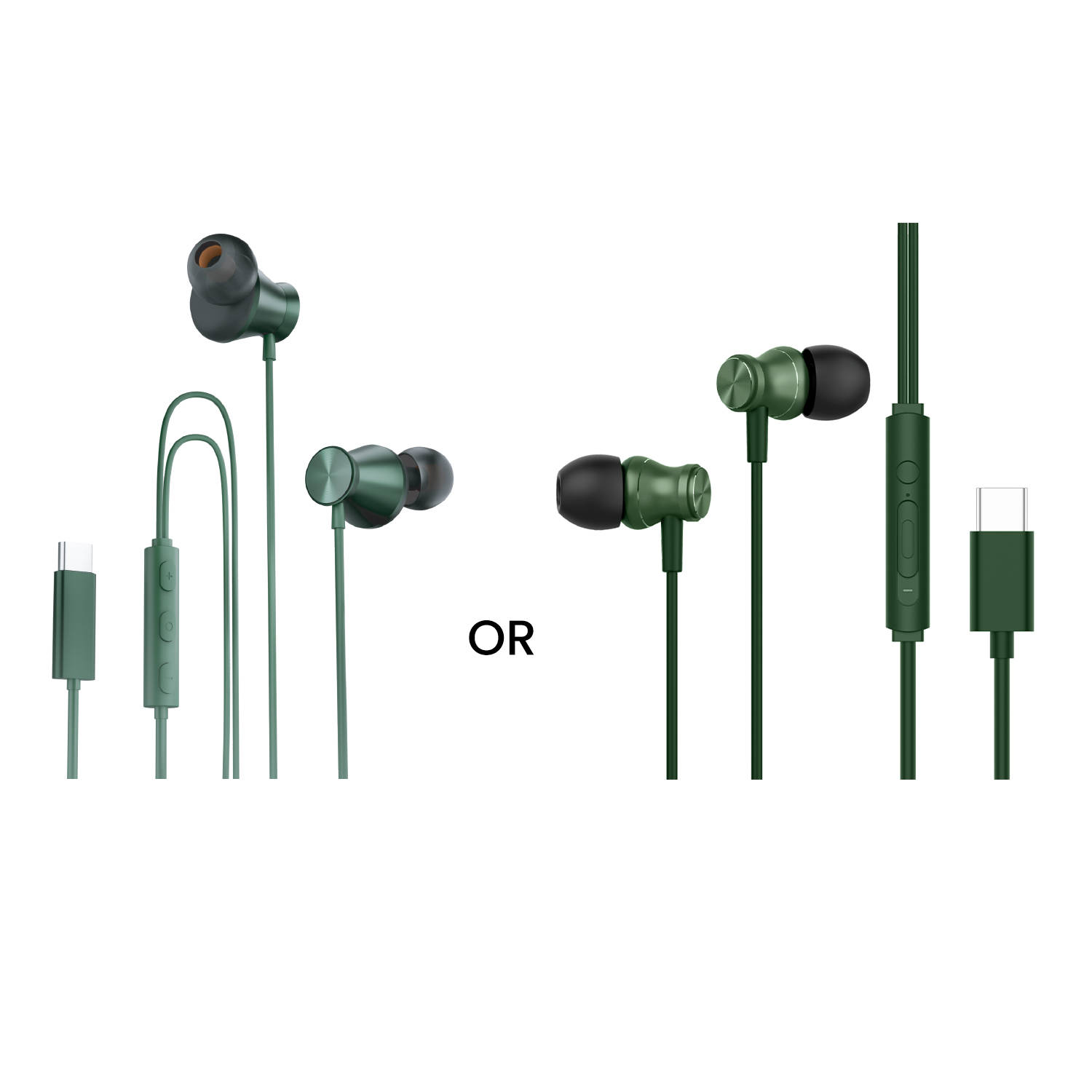 Hammer Nova In-Ear Wired Earphone With Mic, Type C (Green)