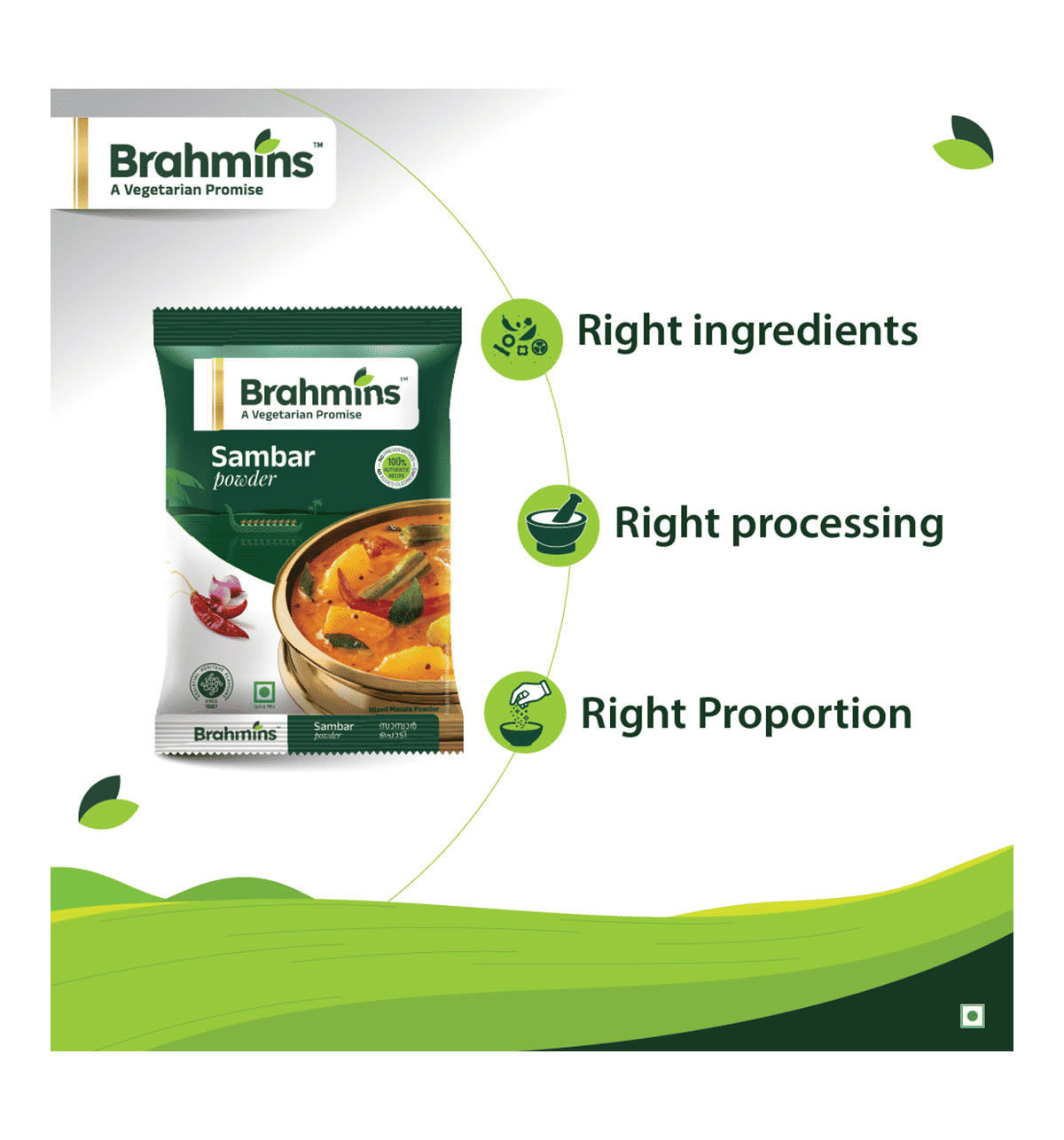 Buy Brahmins Authentic Kerala Sambar Powder Online (100 g) At Best