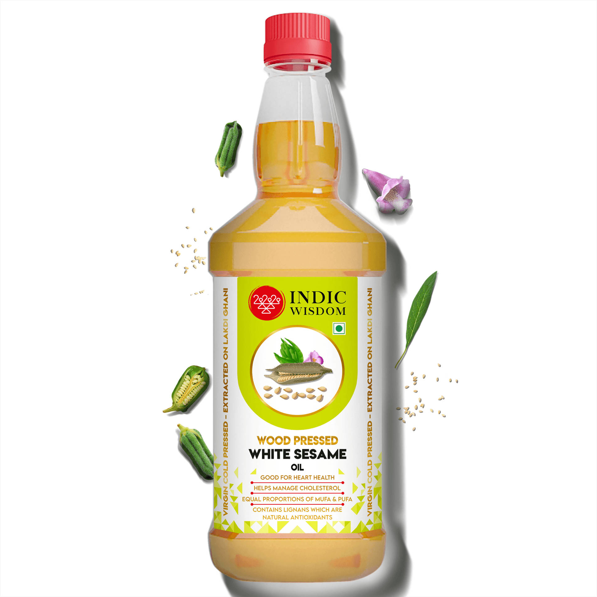 Buy INDICWISDOM Wood Cold Pressed White Sesame Oil (Extracted on