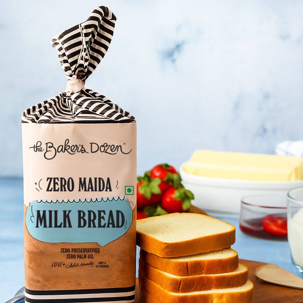 Buy The Baker's Dozen Zero Maida Milk Bread, Zero Preservative