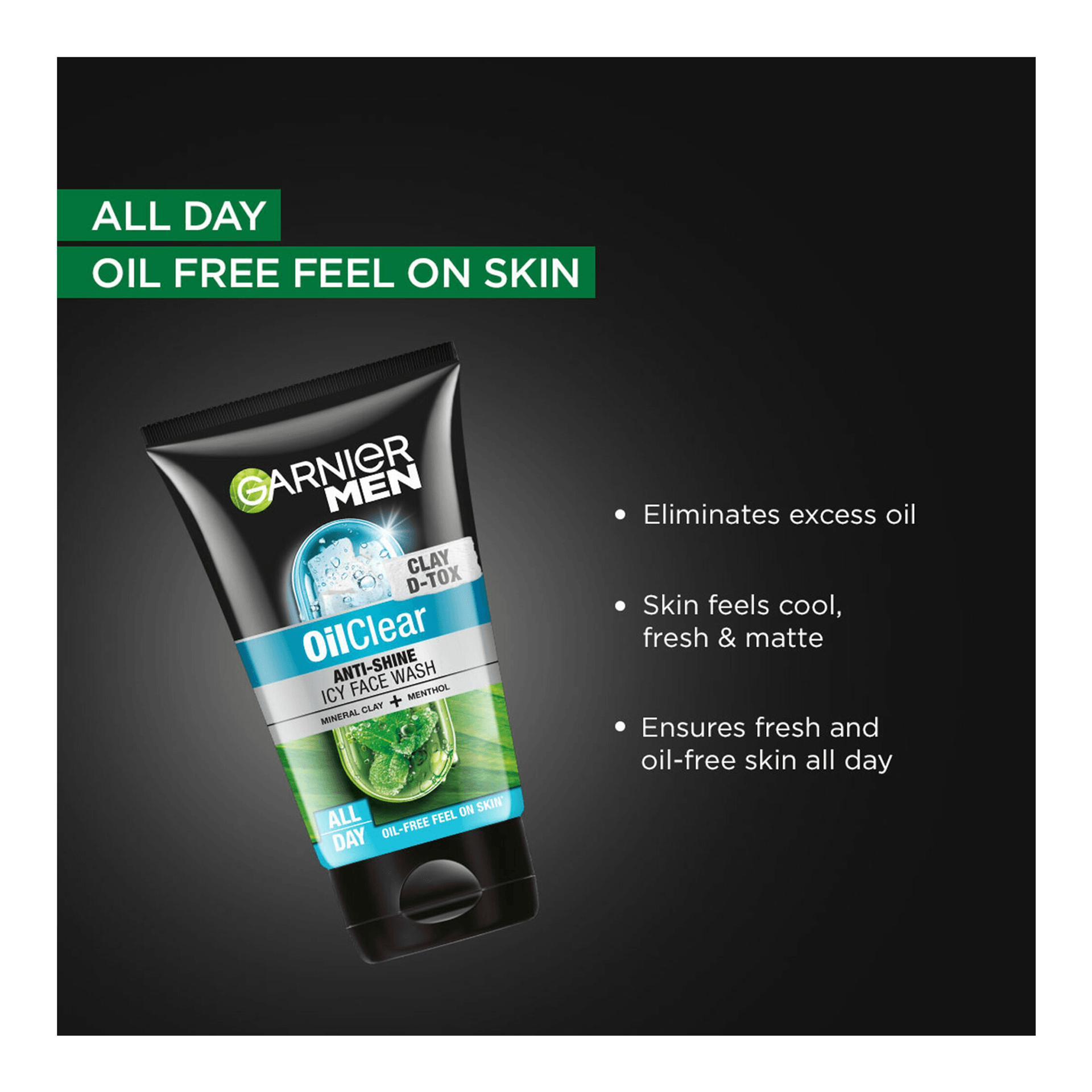 Garnier Men Oil Clear Deep Cleansing Face Wash 100g - Image 5