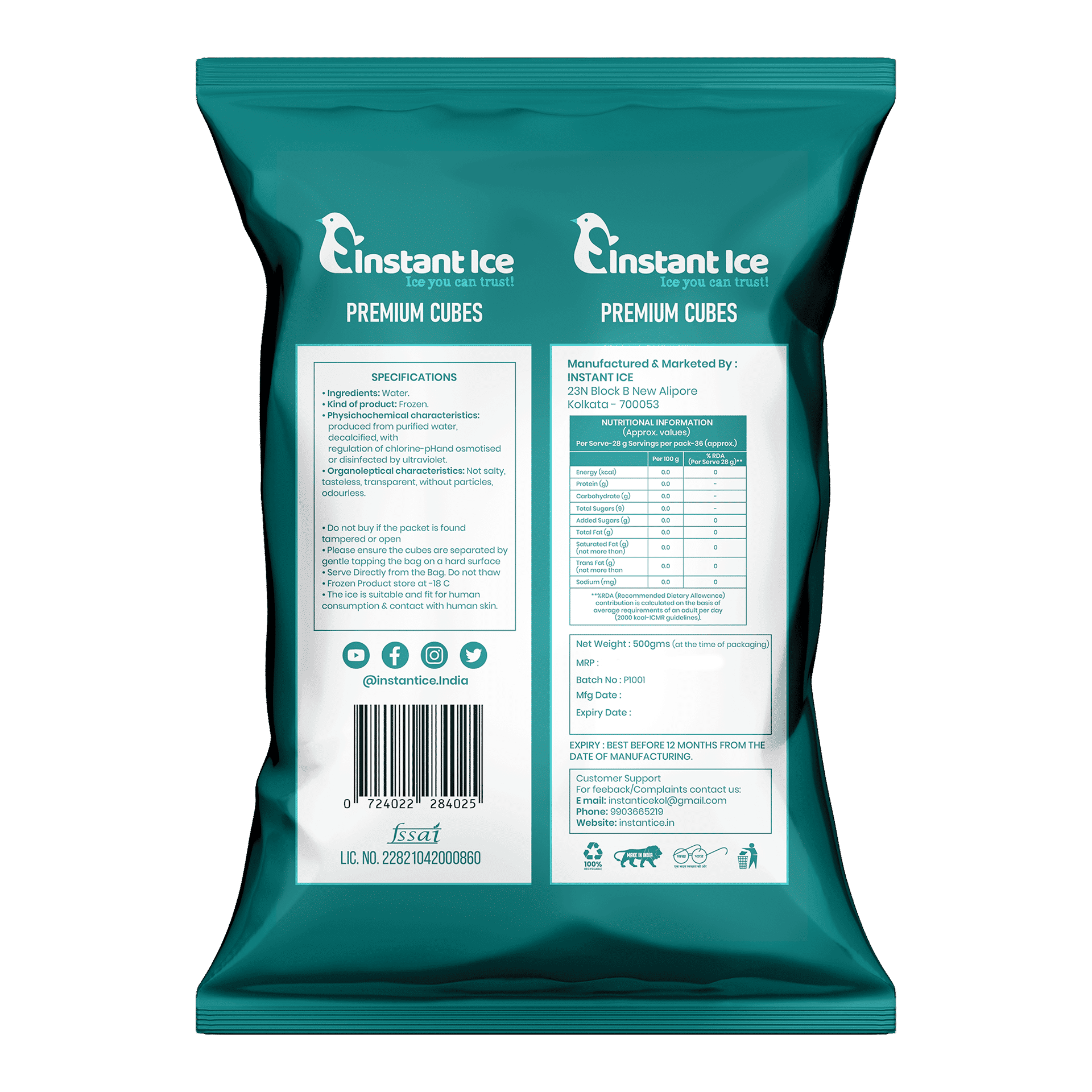 Buy Instant Ice Cubes Online (500 g) At Best Price