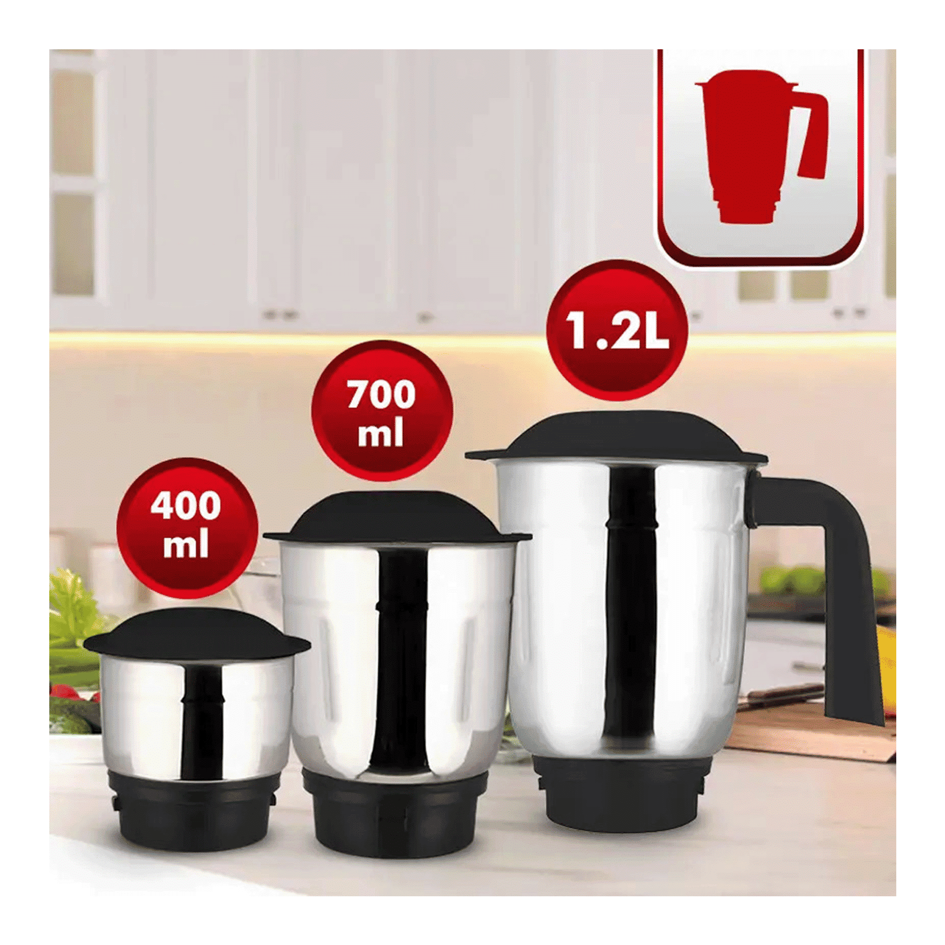 kingrecipe Buy Maharaja Whiteline Neo Pro MX-261 Mixer Grinder, 3 Jars, 500W