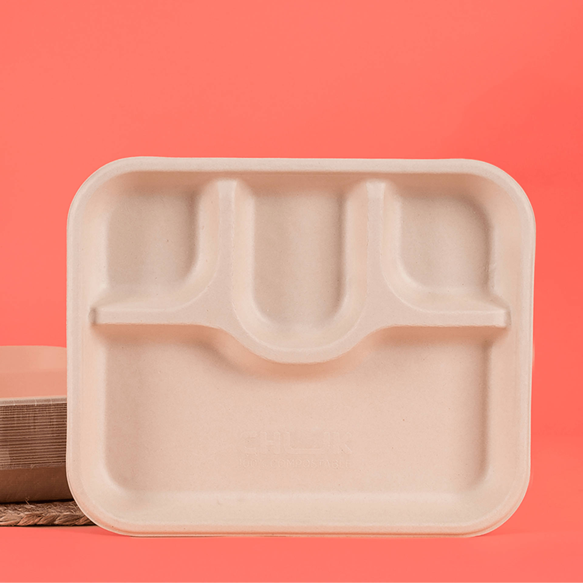 Buy Chuk Ecofriendly Disposable Tray 4 Compartments Kanjak Plate