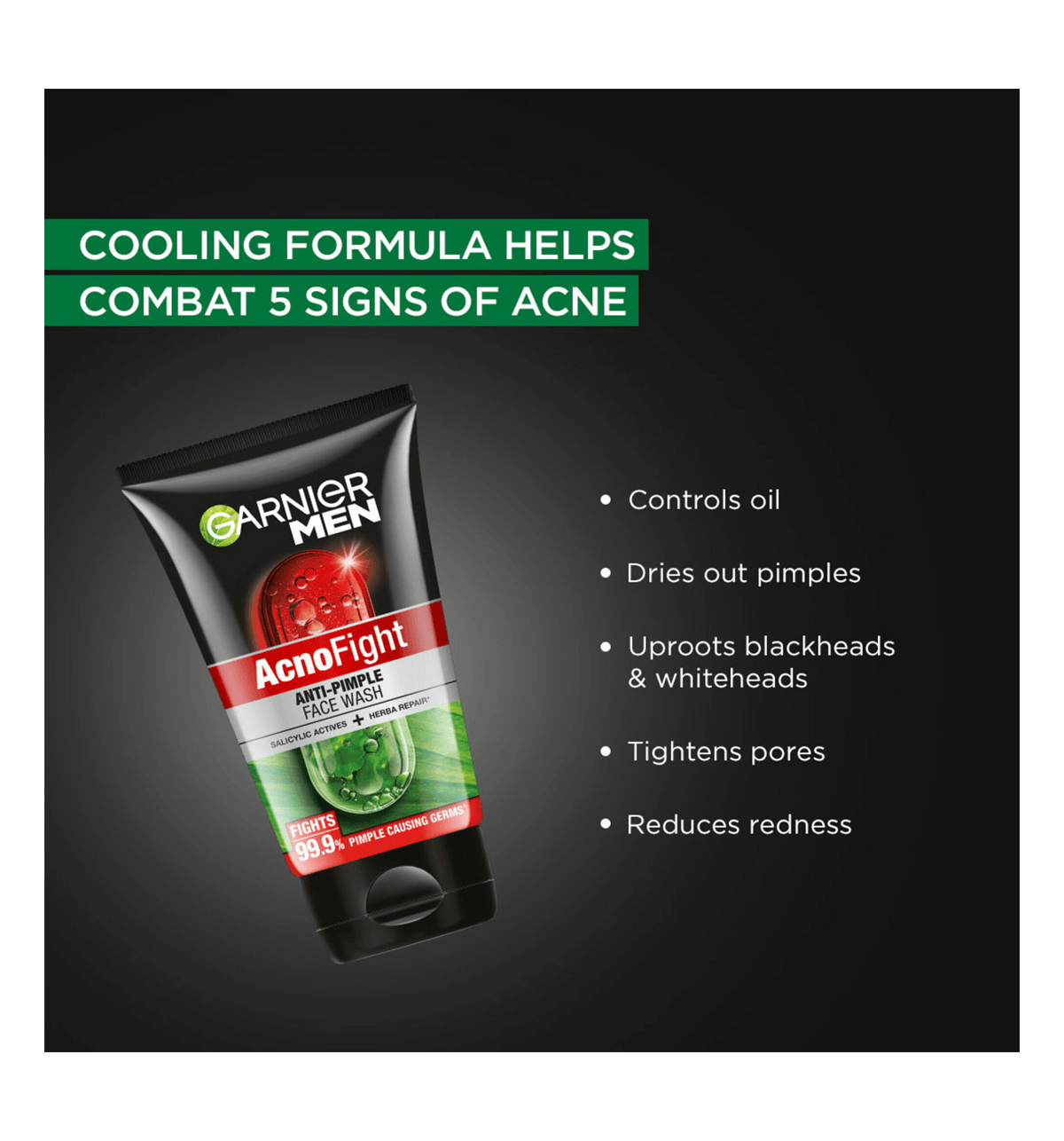 Garnier Acno Fight Anti-Pimple Face Wash for Men 100 g - Image 5
