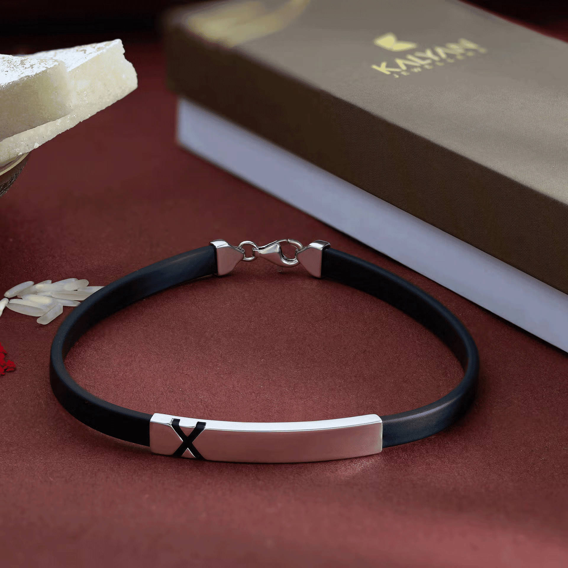 Buy Kalyan Jewellers 925 Silver PU X Bracelet Online (1 Piece) At - Main Image