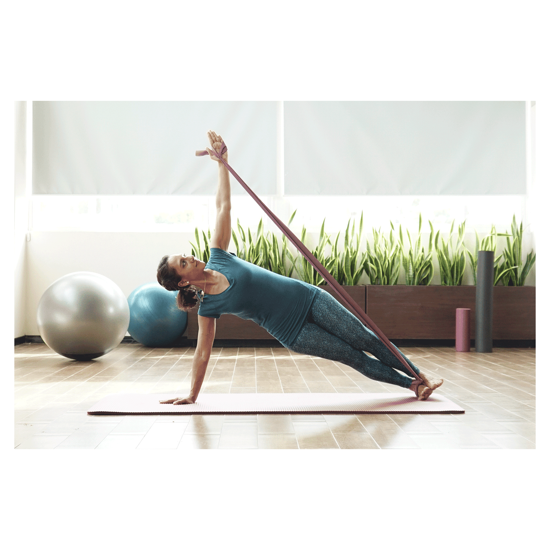 Domyos Resistance Tube Exercises Resistance Band Pilates Kg Hitam