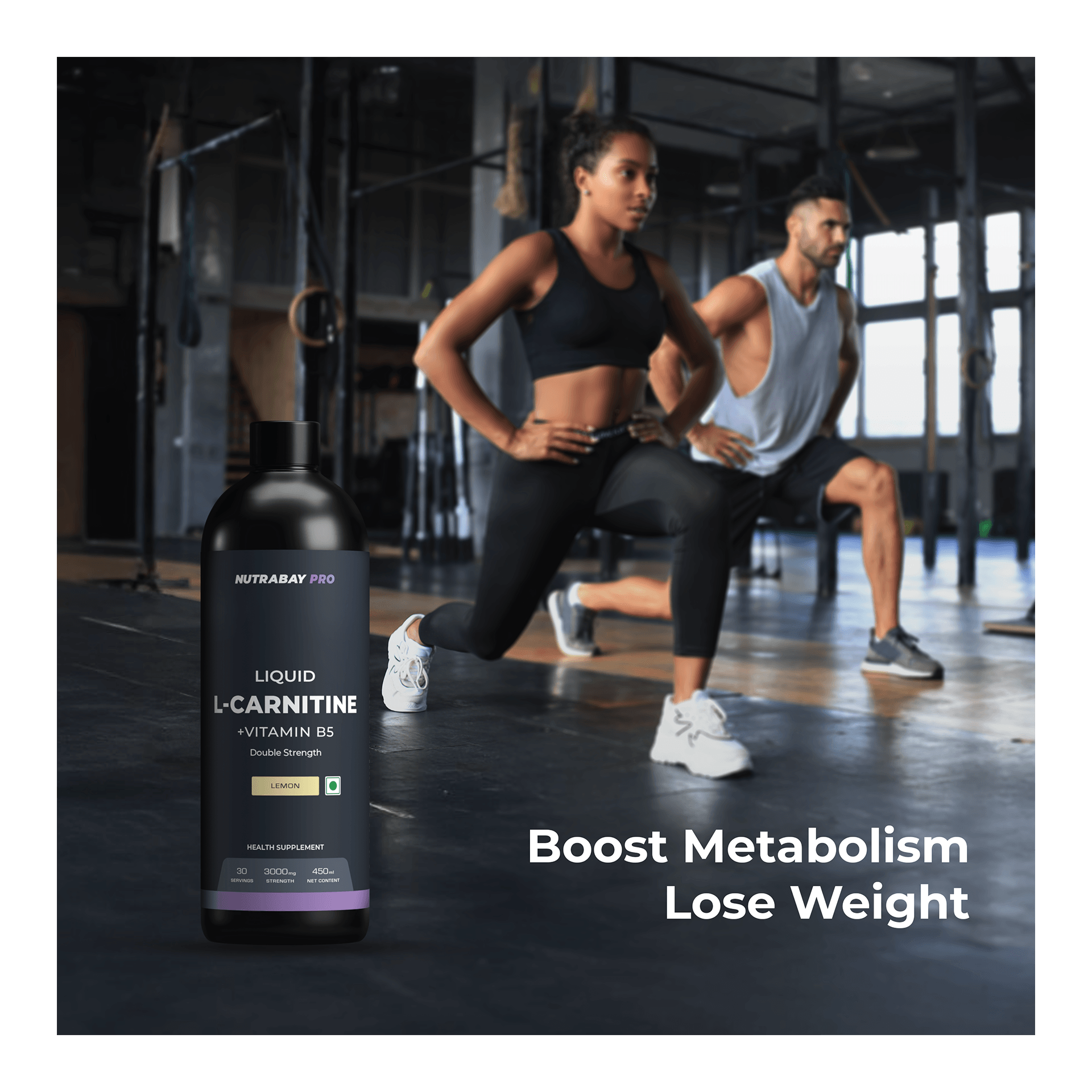 Buy Nutrabay Pro Liquid L-Carnitine With Vitamin Lemon, 30 Servings |  (Double Strength) Performance & Recovery Online (450 ml) At Best Price