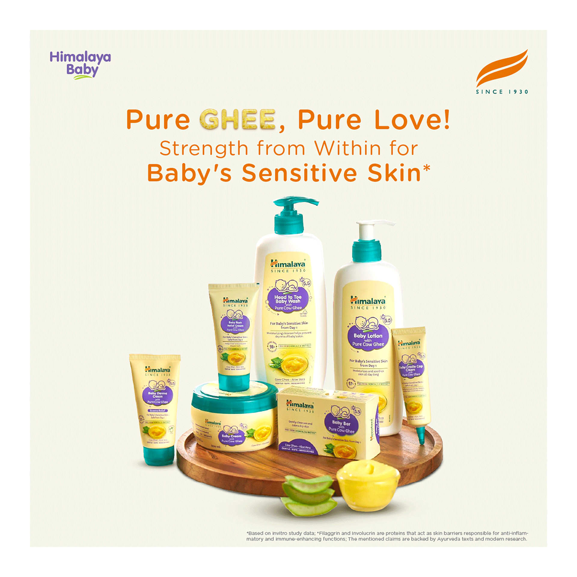 Pure Cow Ghee Himalaya Baby Body Shampoo Sensitive Skin Himalaya