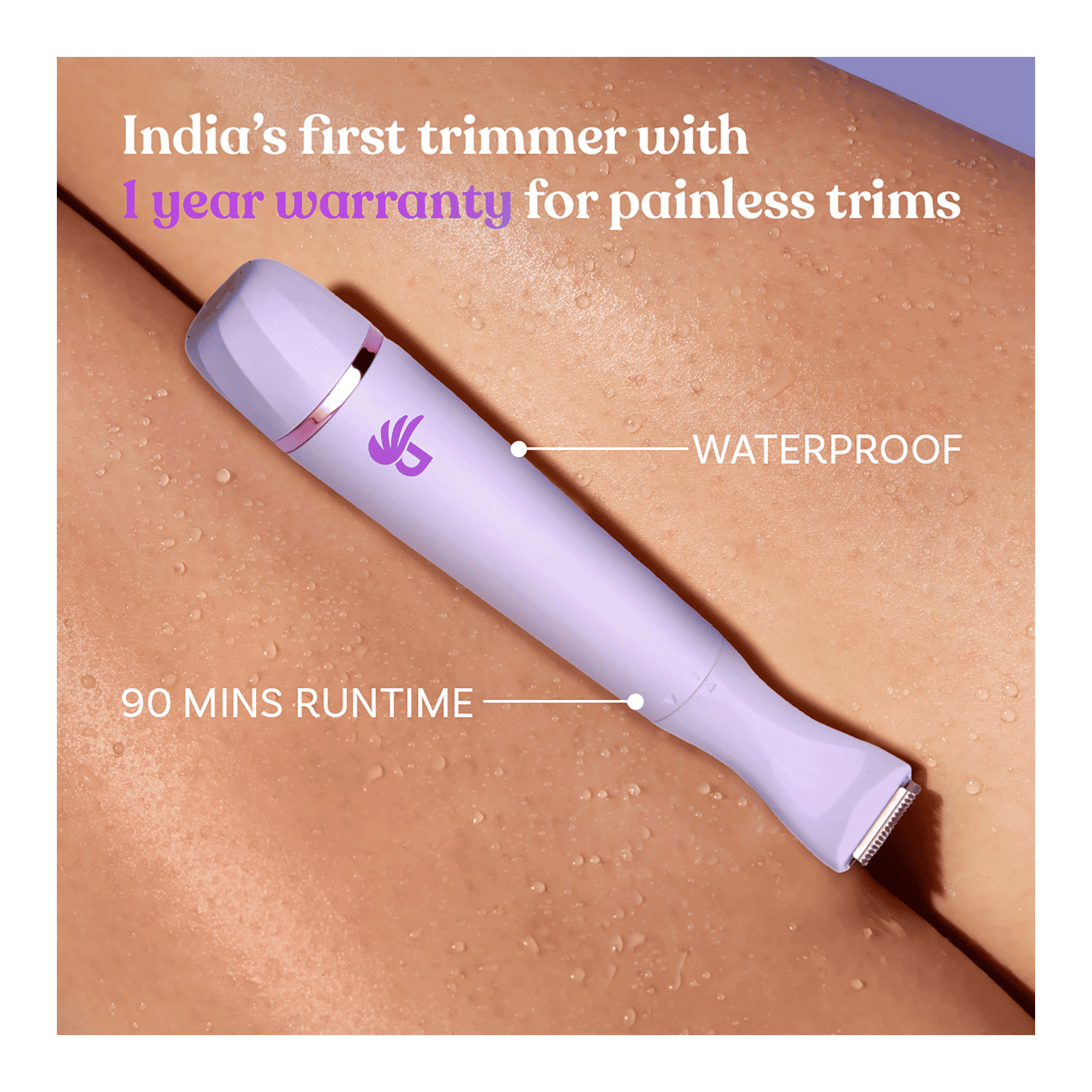 Bombae 6-in-1 Sensitive Bikini Trimmer Fuzzoff (Purple) - Image 5