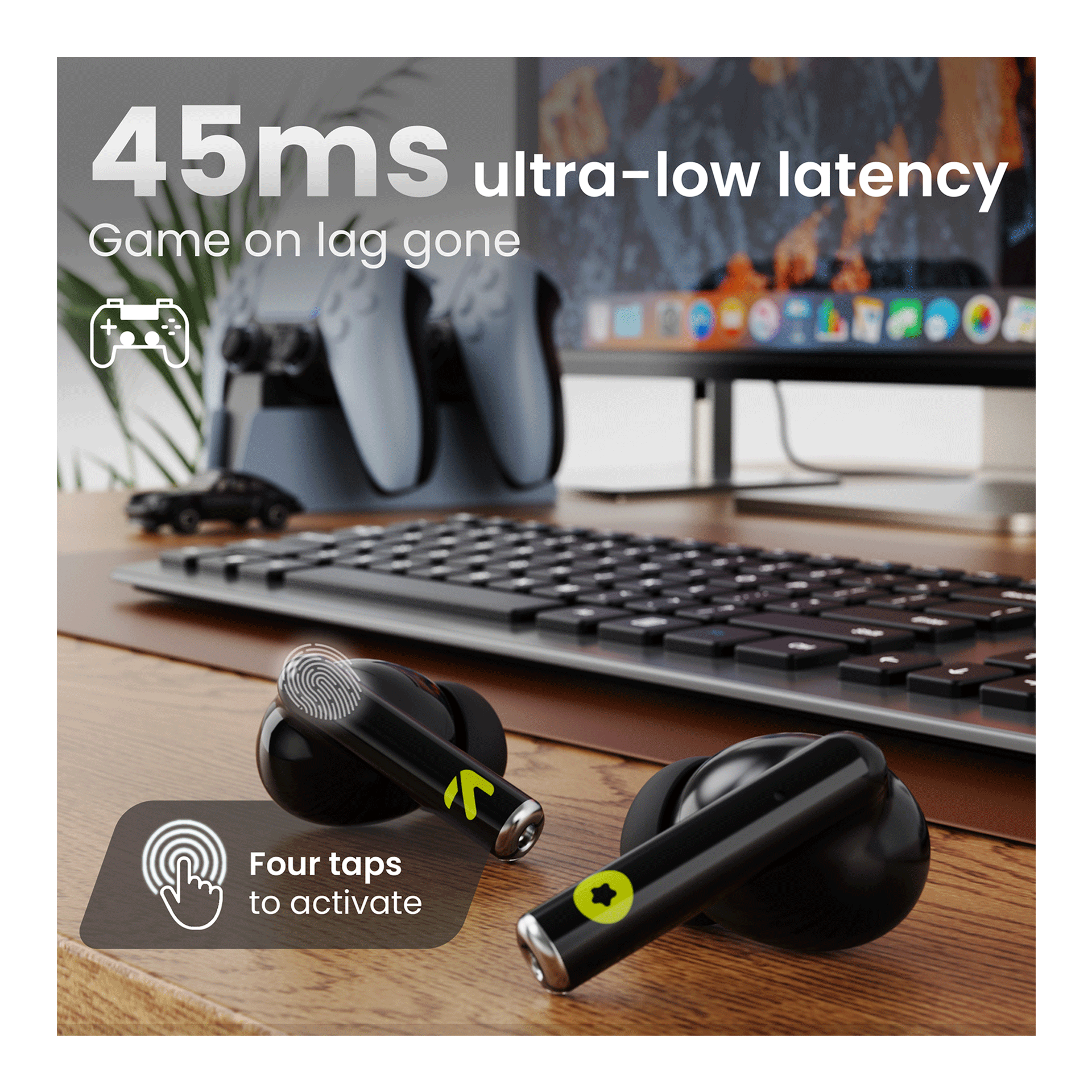 GOBOULT W20 In-Ear TWS Earbuds, 35 Hours Playtime, Black - Image 5