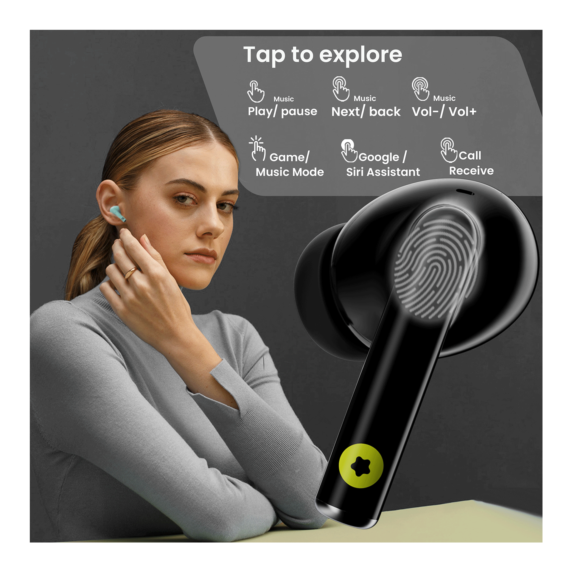 GOBOULT W20 In-Ear TWS Earbuds, 35 Hours Playtime, Black - Image 7