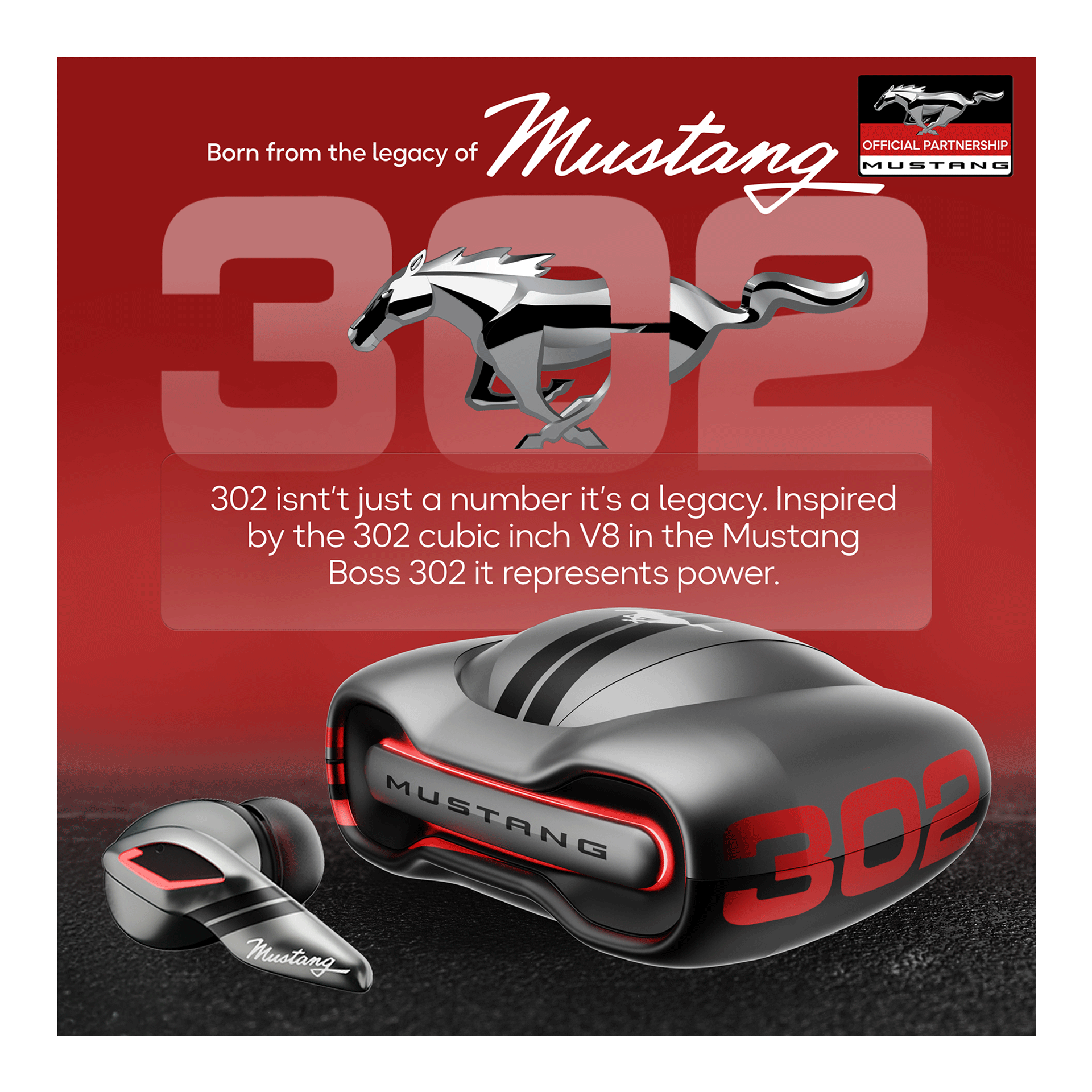 GOBOULT Mustang Torq Tws Earbuds 60H Playtime, IPX5, Silver - Image 2