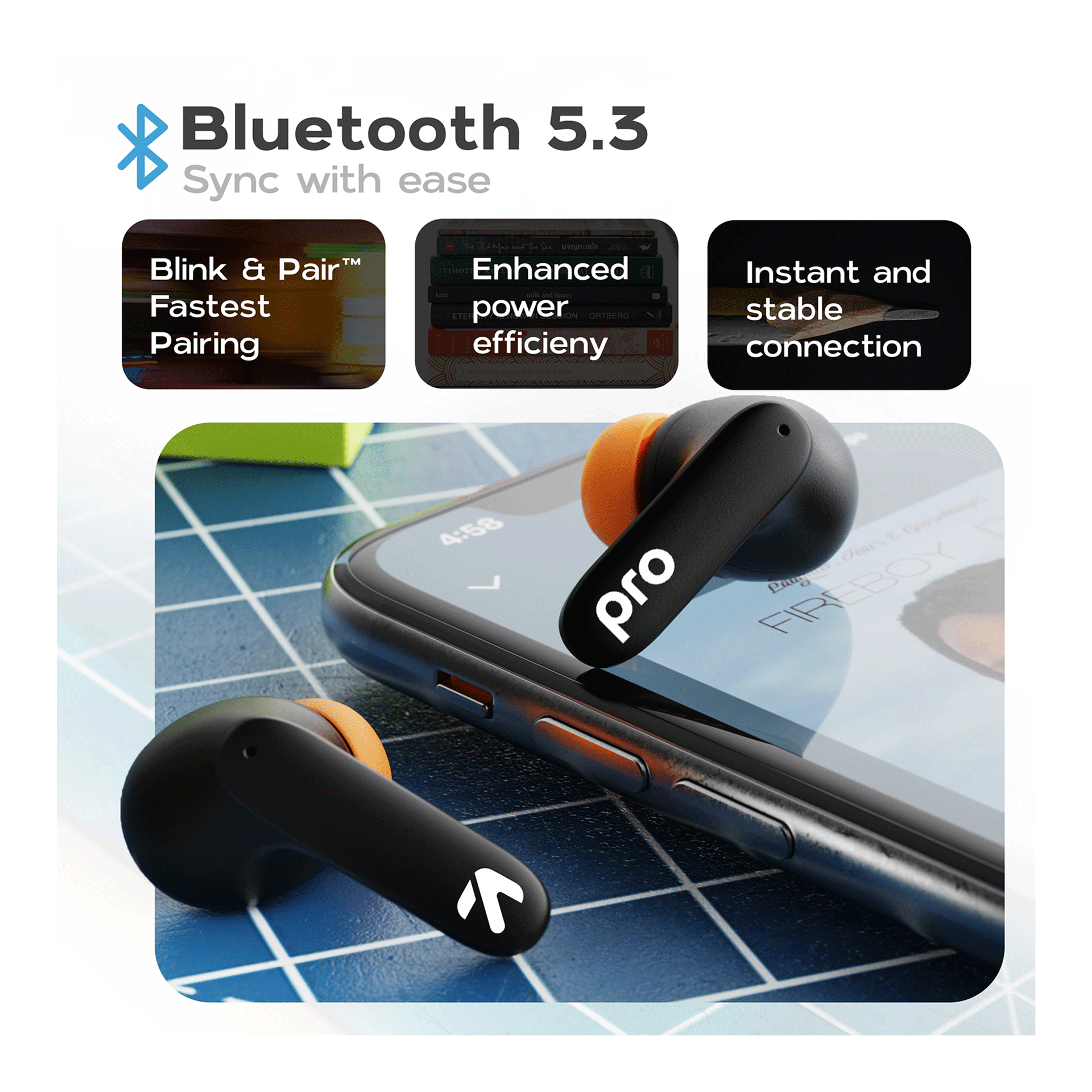 GOBOULT Z40 Pro Midnight Blue TWS Earbuds - Image 9