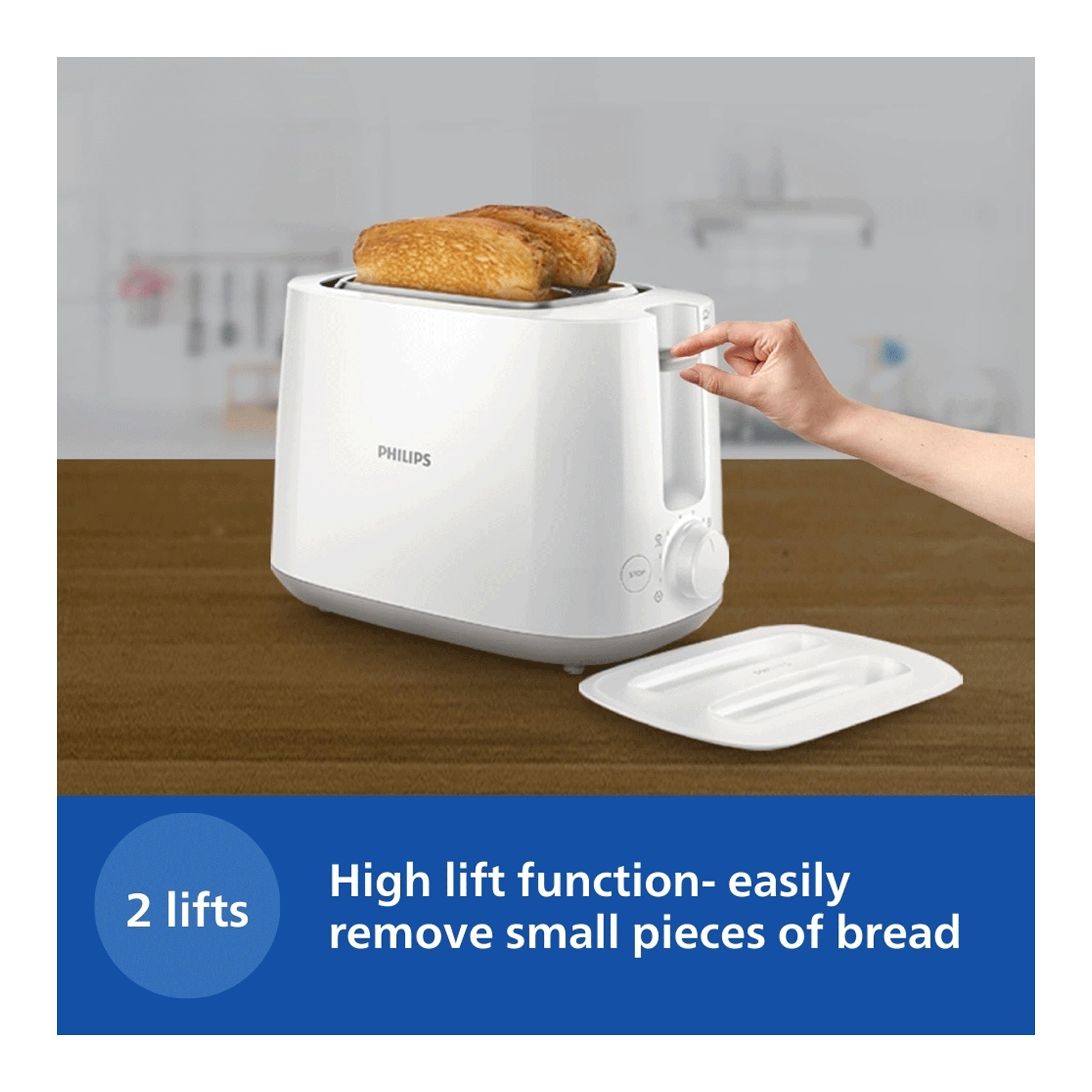 Buy Philips HD2582/00, 830W Slices Toaster (White) Online (1