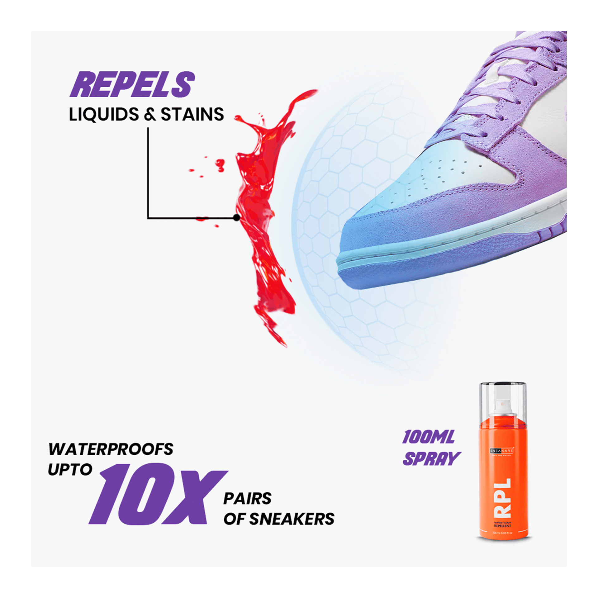 Buy Sneakare RPL Water Stain Repellent Spray I Dirt Shield I