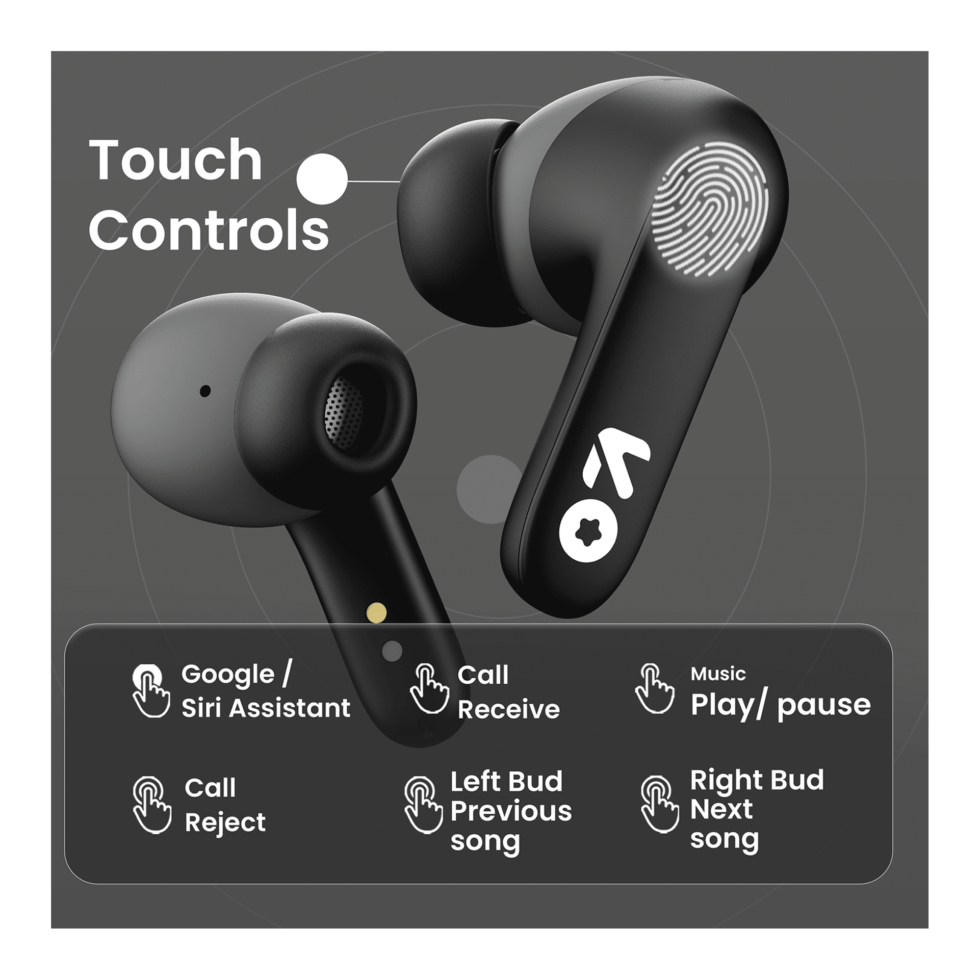 GOBOULT Y1 True Wireless Earbuds, Black - Image 7