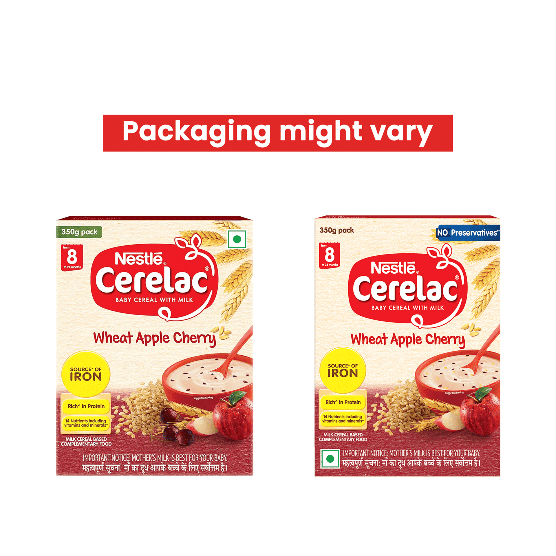 Buy Nestlé CERELAC Wheat Apple Cherry Baby Food Cereal, No