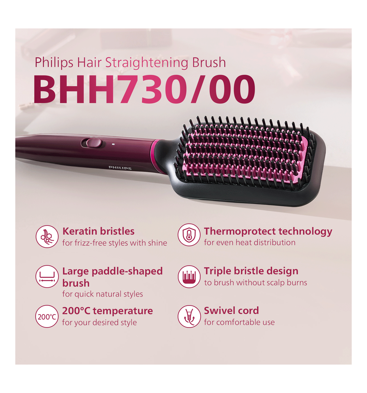 Philips Hair Straightener Frizz Hair Brush Buy Philips Hair