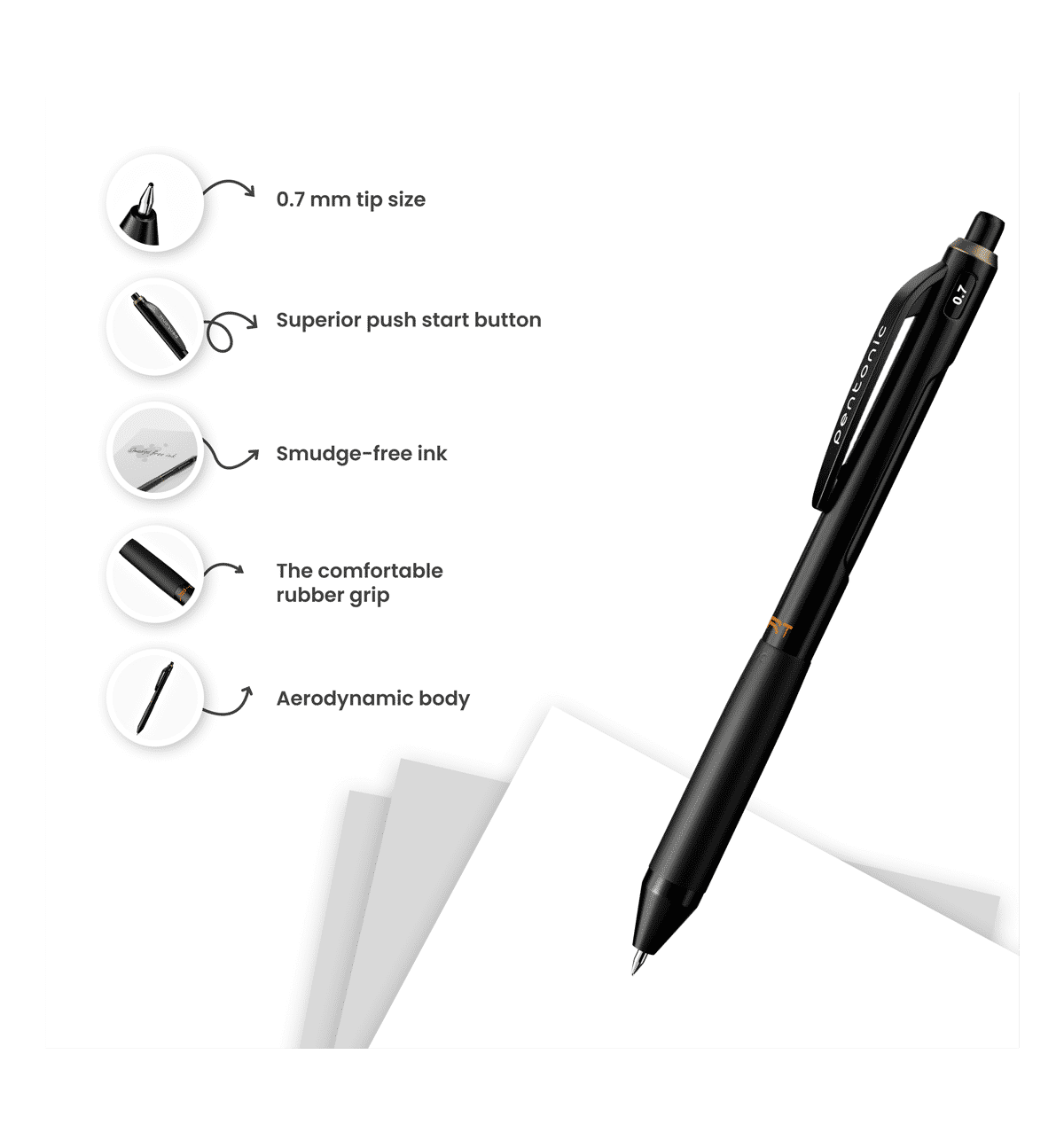 Buy Pentonic B-Rt Black Ink Ball Pen Online (1 pack) At Best Price