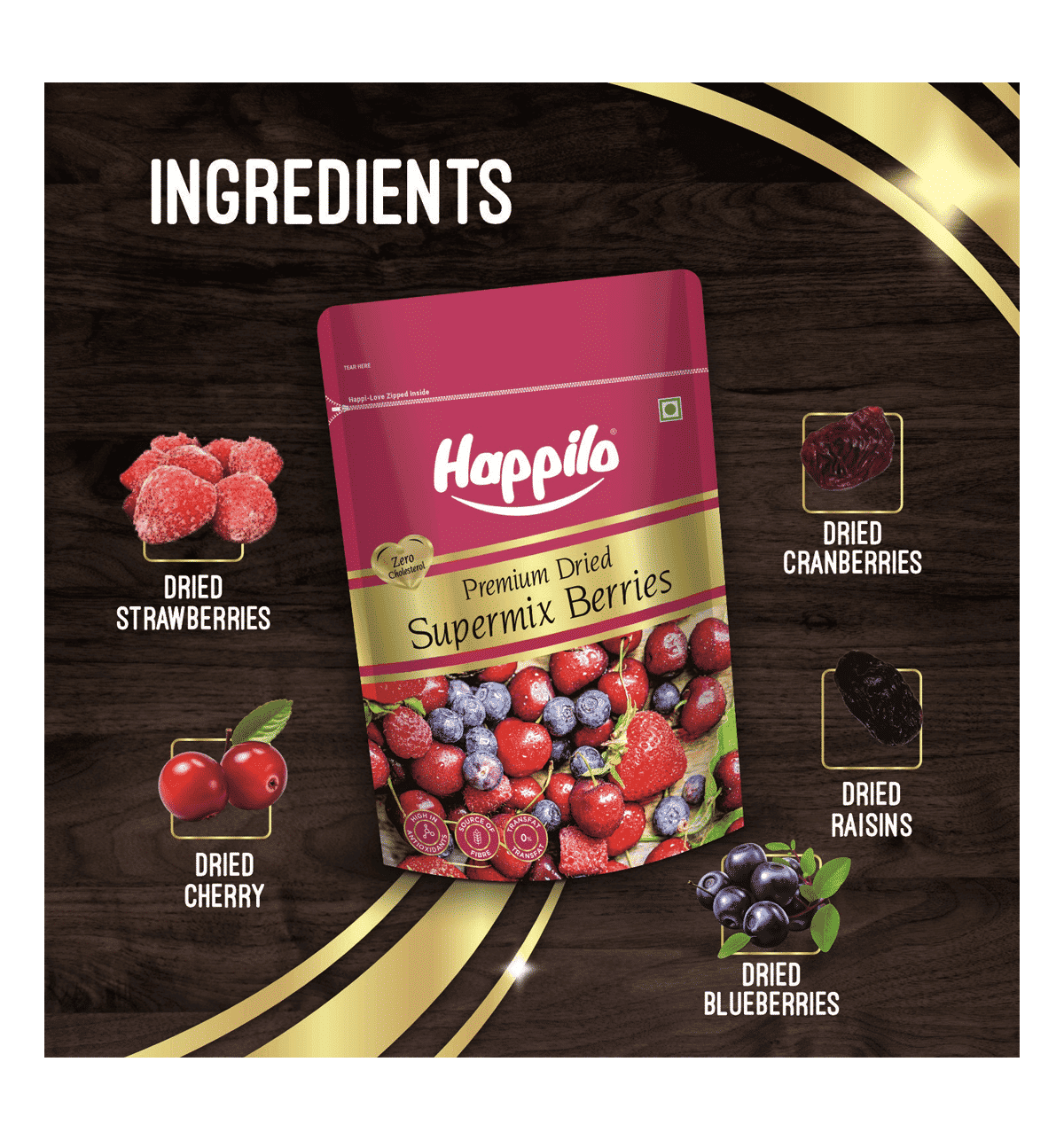 Buy Happilo Premium International Supermix Berries Online () At