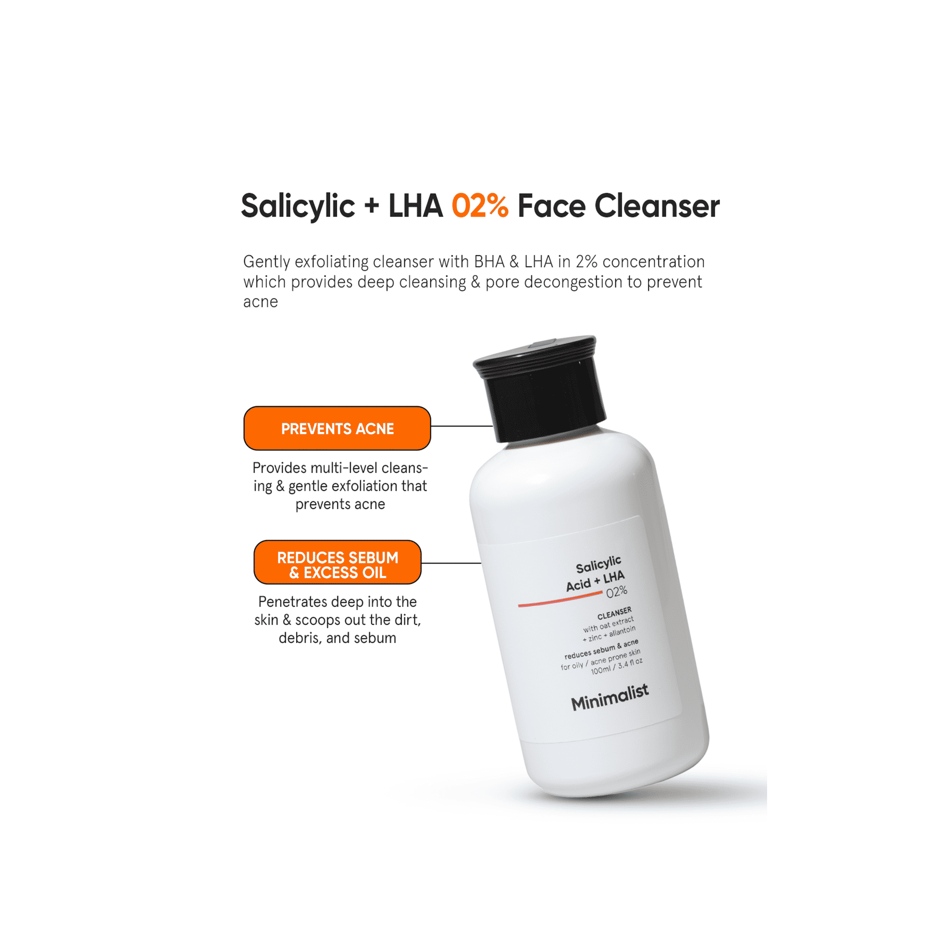 Minimalist Salicylic Acid Face Wash 100ml - Image 3