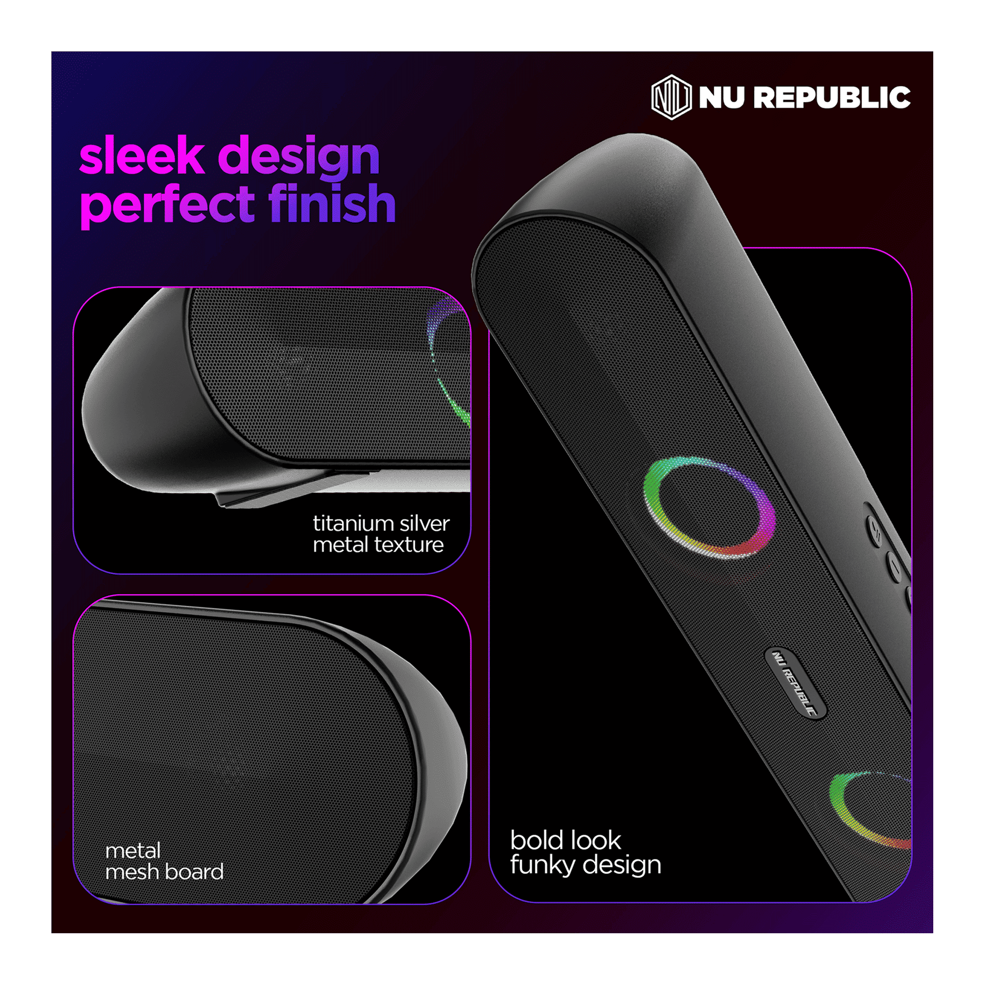 Nu Republic Party Box 165 Party Speaker (16W, 10H Playtime, Bluetooth 5.3, Black) - Image 10