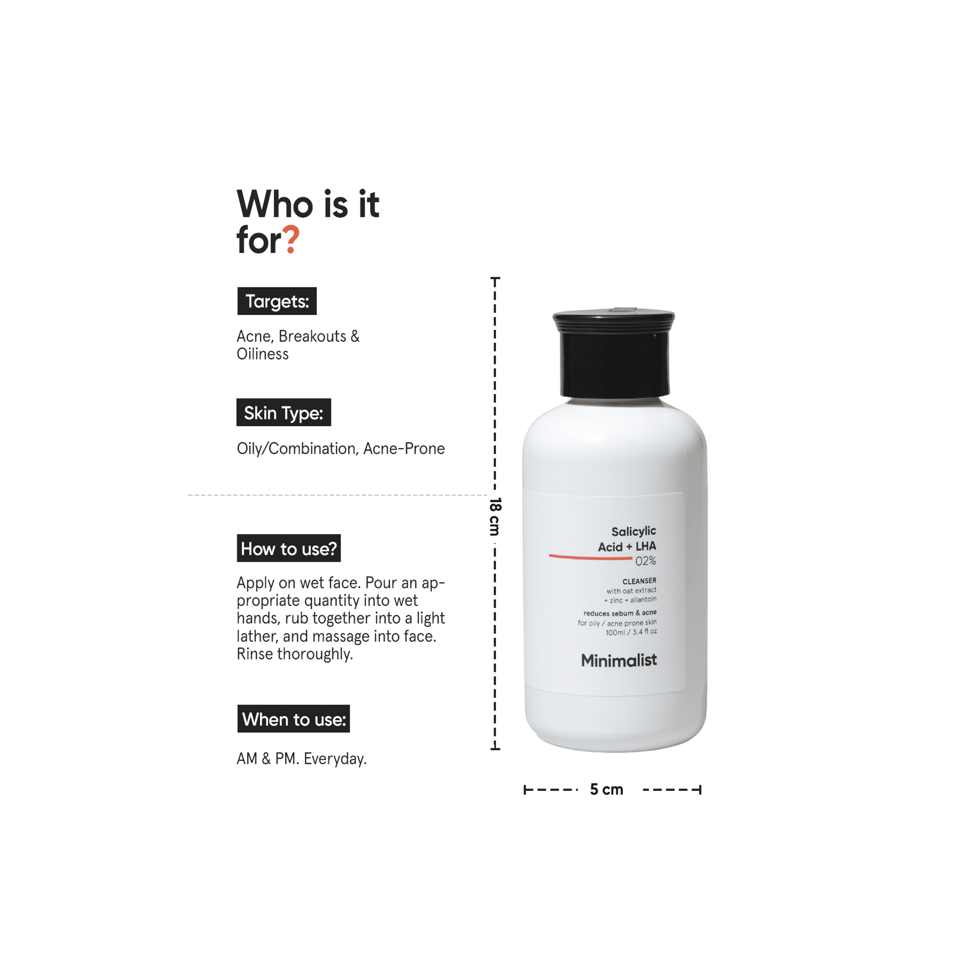 Minimalist Salicylic Acid Face Wash 100ml - Image 4