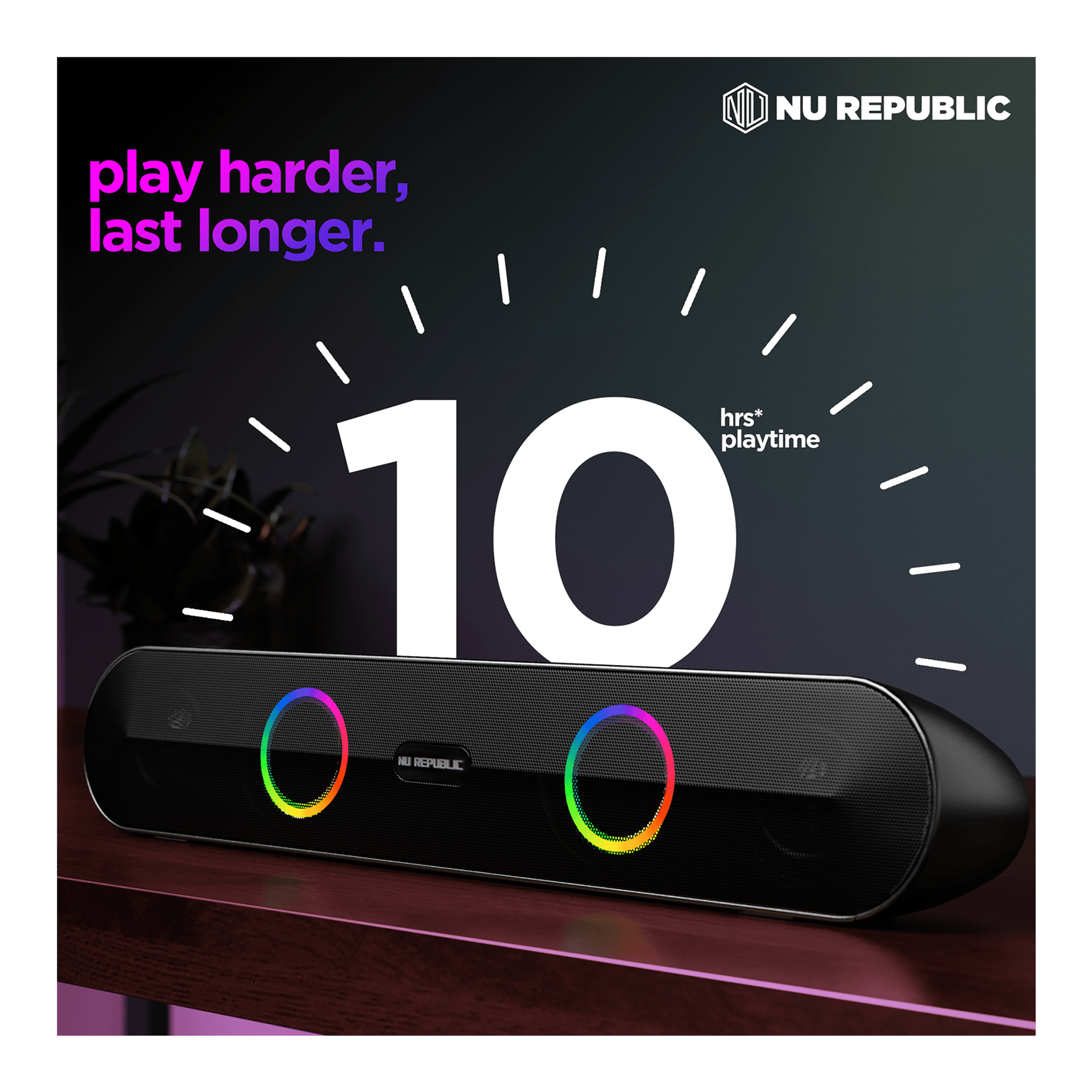 Nu Republic Party Box 165 Party Speaker (16W, 10H Playtime, Bluetooth 5.3, Black) - Image 5