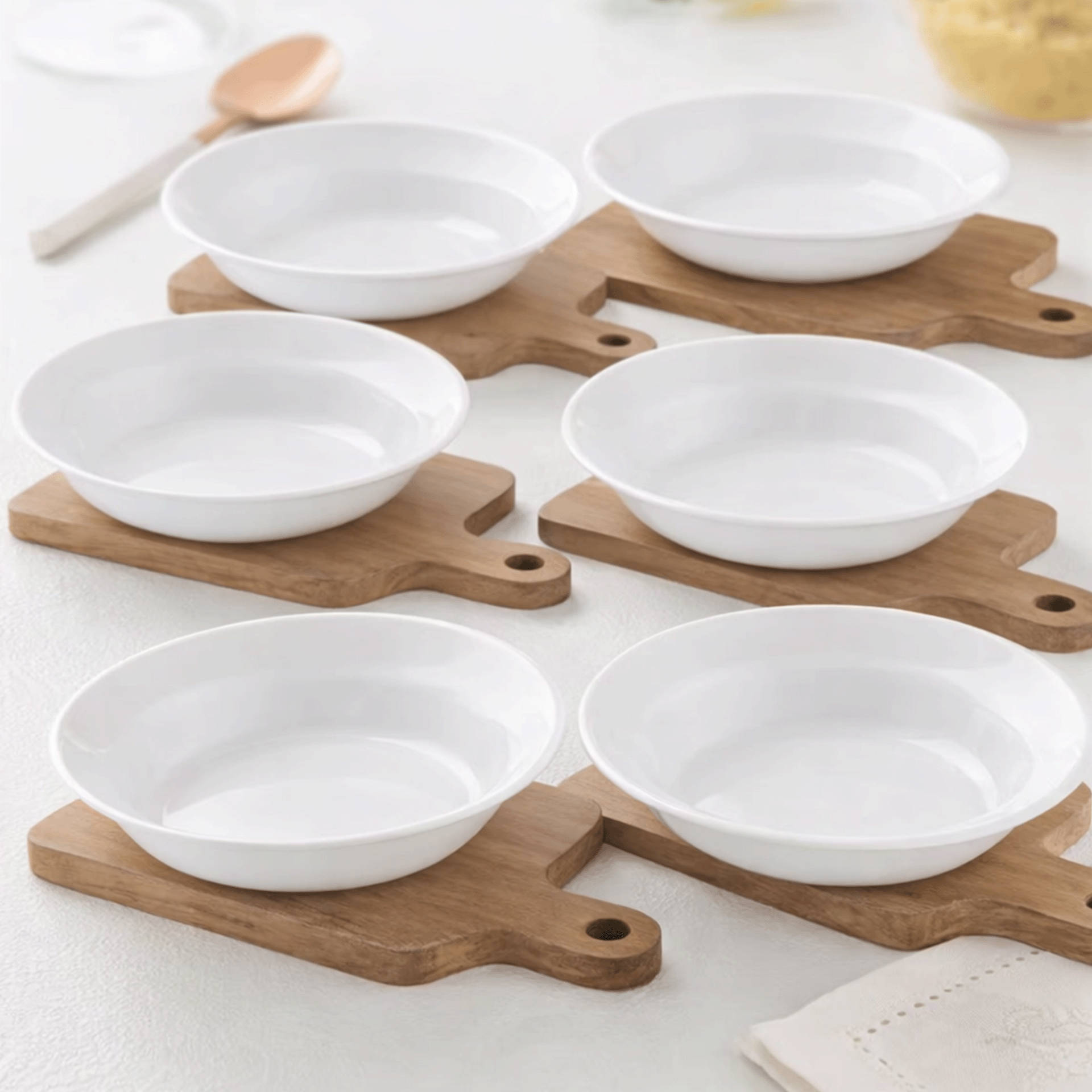 Buy Larah by Borosil Opalware Snack Plates (6 Pieces, 7 inch