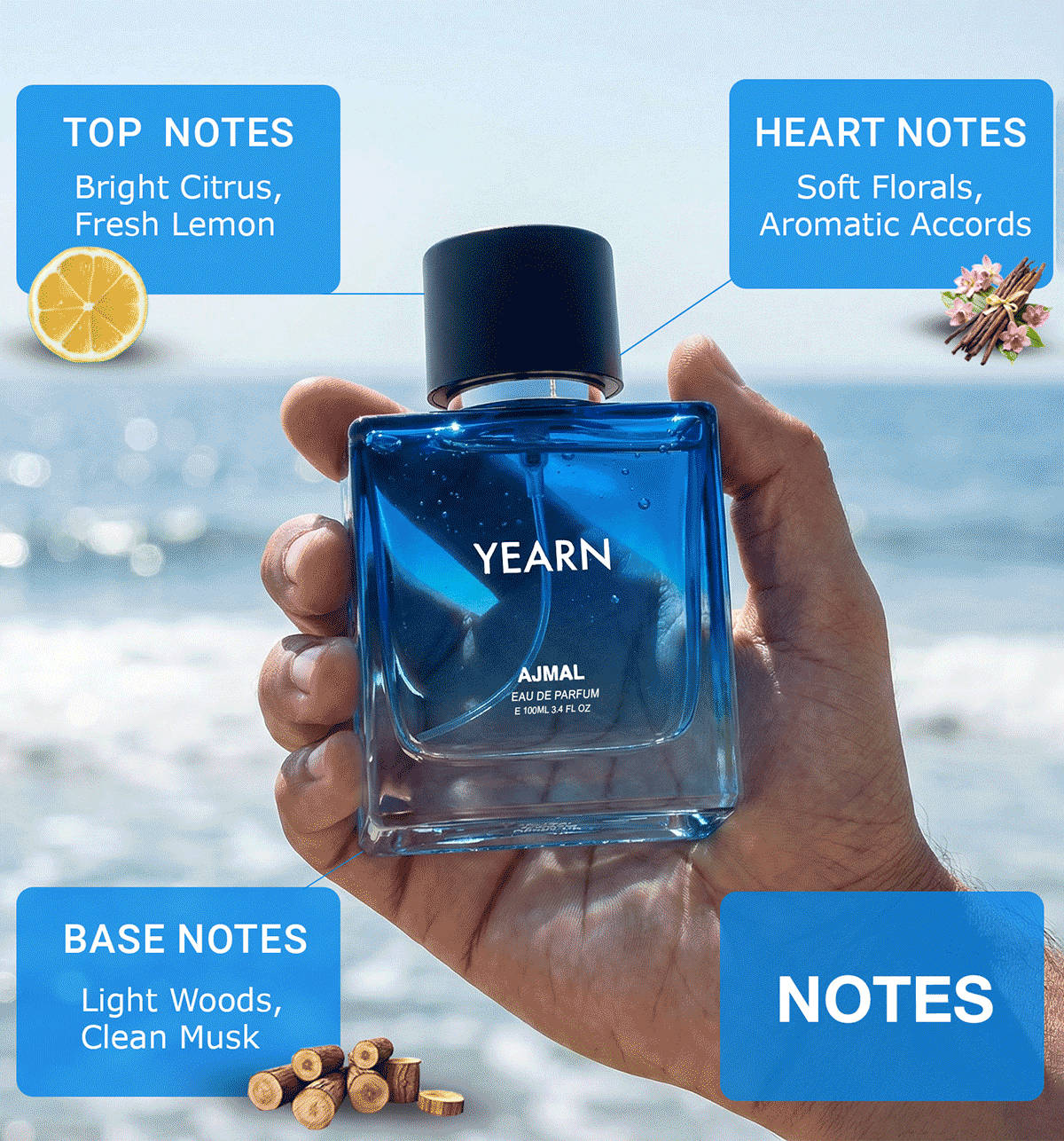 Ajmal Yearn Perfume for Men, 100 ml - Image 4