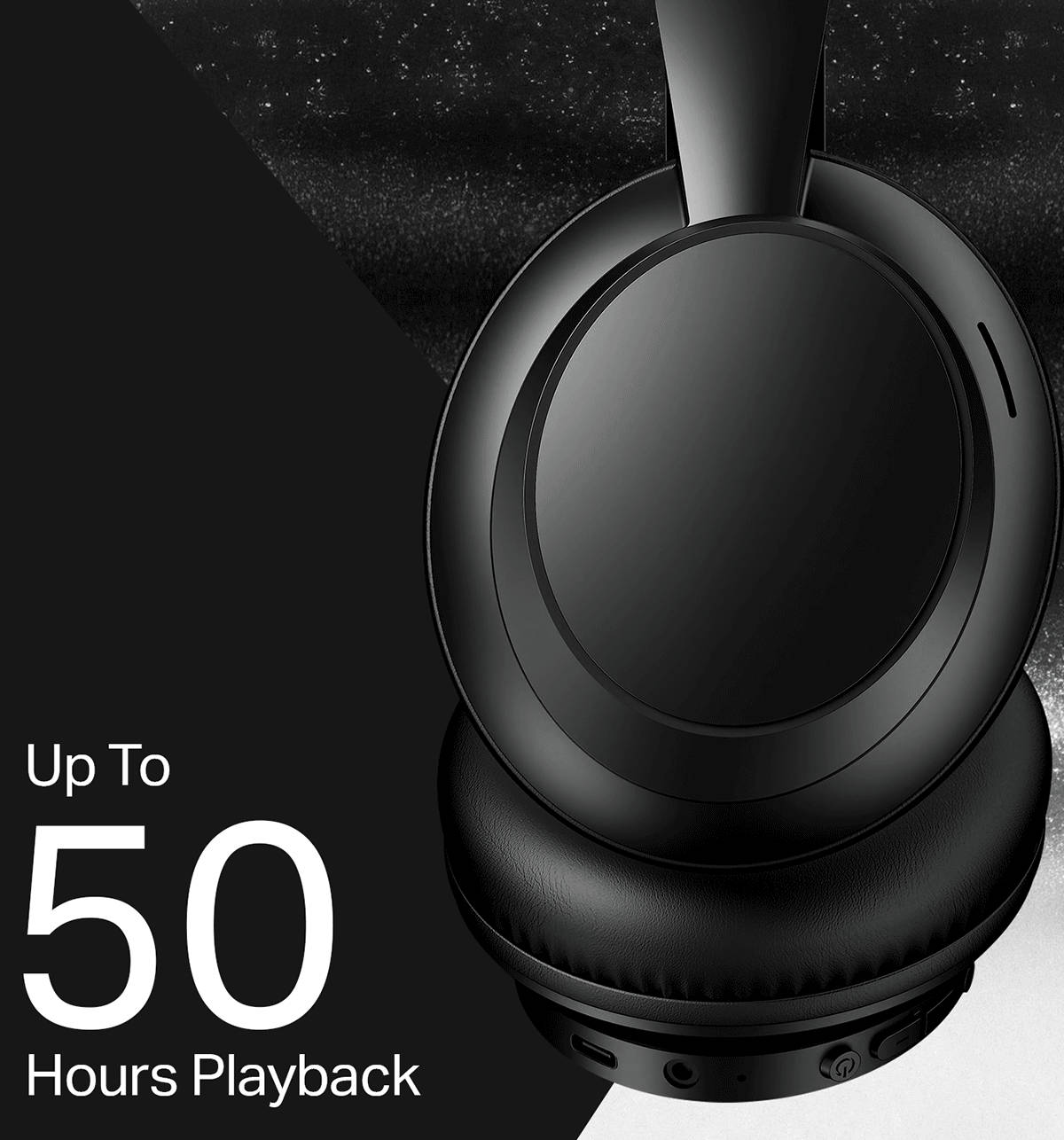 boAt Rockerz 371 Wireless Headphones (40mm Drivers, 50H Playtime, Bluetooth, Black Sabre) - Image 6