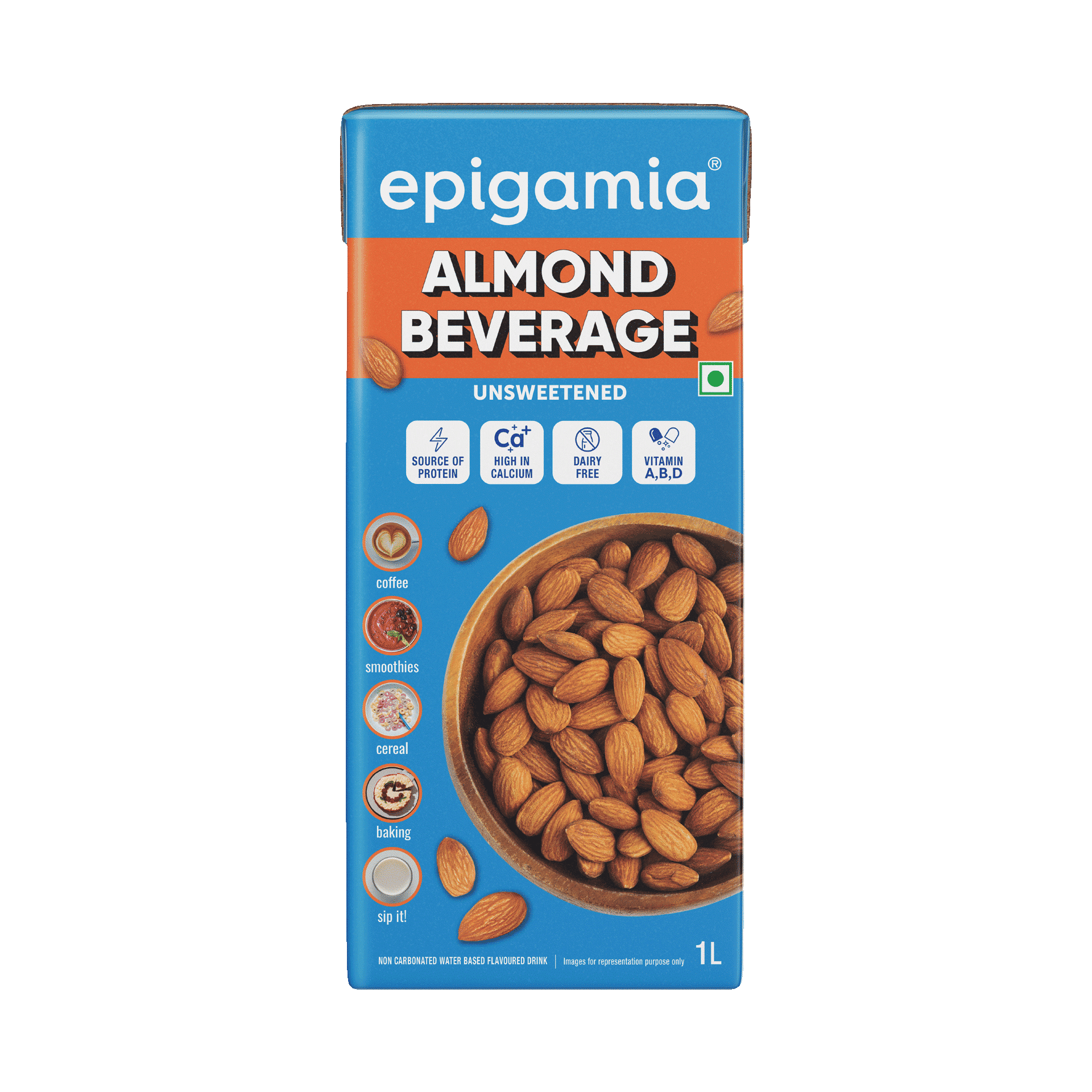 Epigamia Almond Beverage Dairy Free 1 L - Image 1