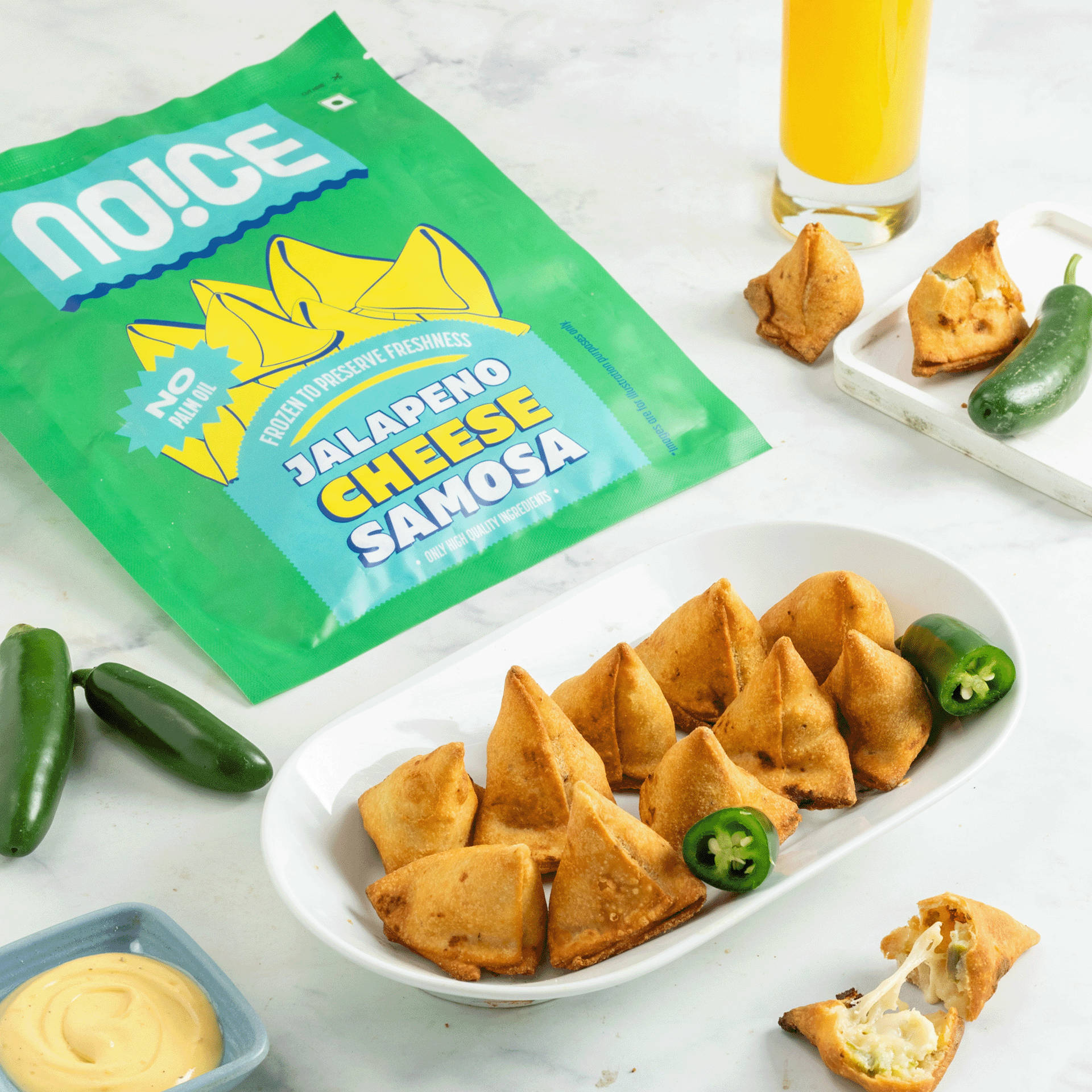 Buy NOICE Jalapeno Cheese Samosa (No Palm Oil) | Ready To Cook
