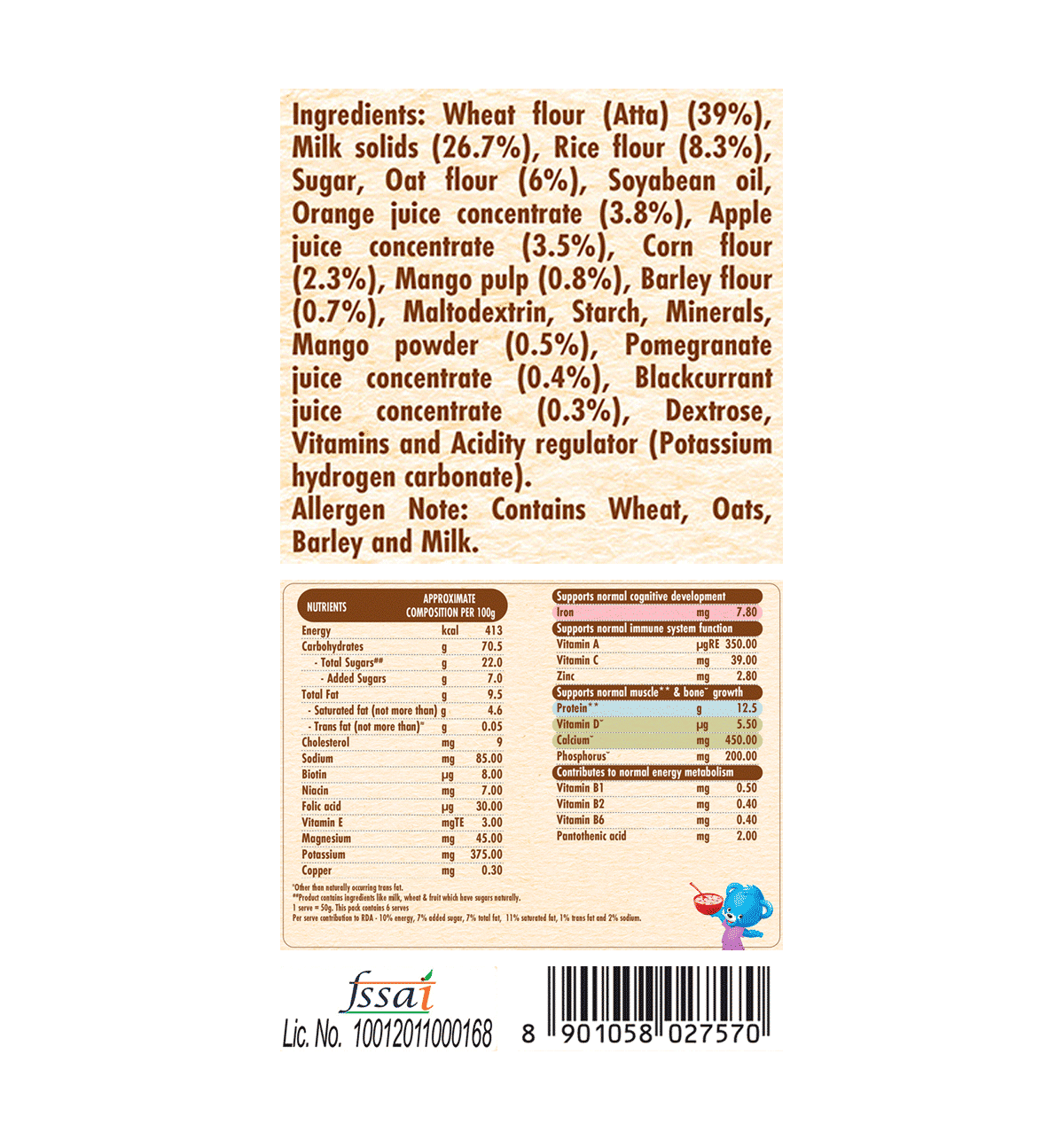 Ceregrow Growing Up Multigrain Cereal with Milk & Fruits 300g x 2 - Image 9