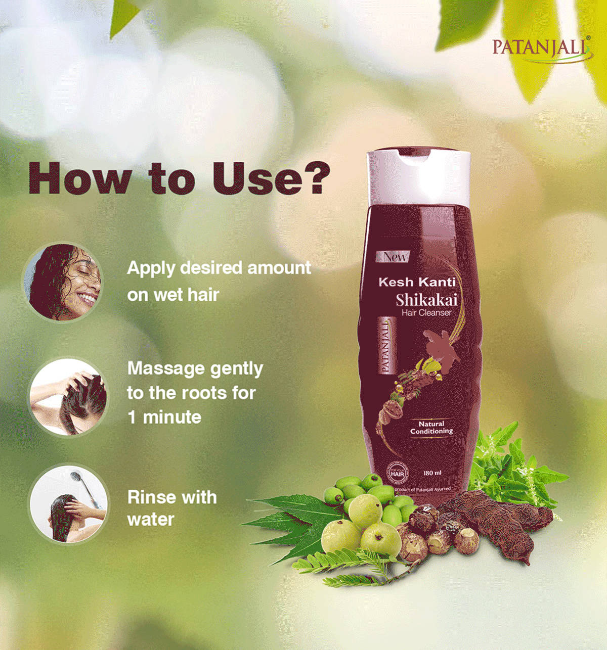 Buy Patanjali Kesh Kanti Shikakai Shampoo Online (180 ml) At Best