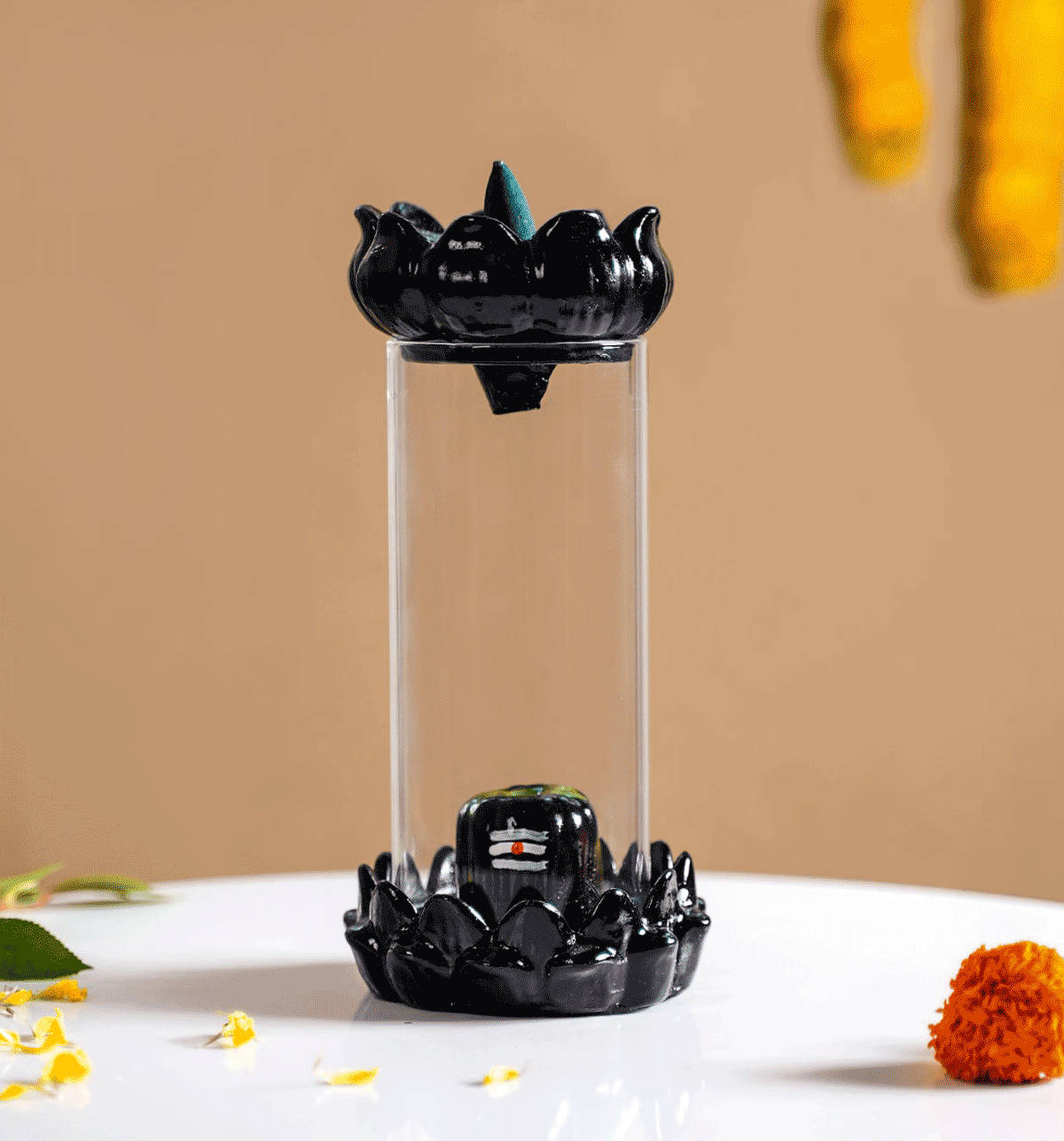 Buy Nestasia Shivling Fountain Incense Holder (22.5cm, Black