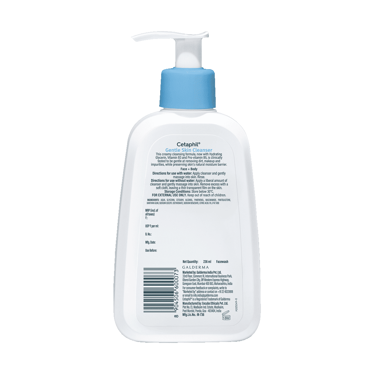 Cetaphil Gentle Skin Cleanser Face Wash 236 ml - Image 2