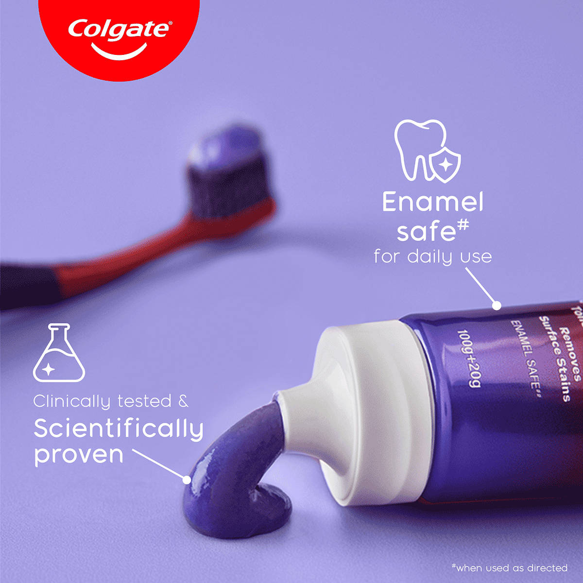 Colgate Visible White Purple Toothpaste 120g - Image 8