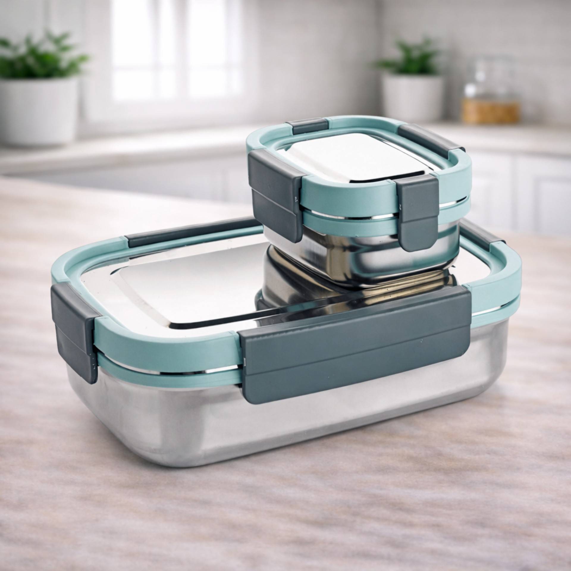 Buy Ganesh Shine Stainless Steel Lunch Box (750ml, Color May Vary
