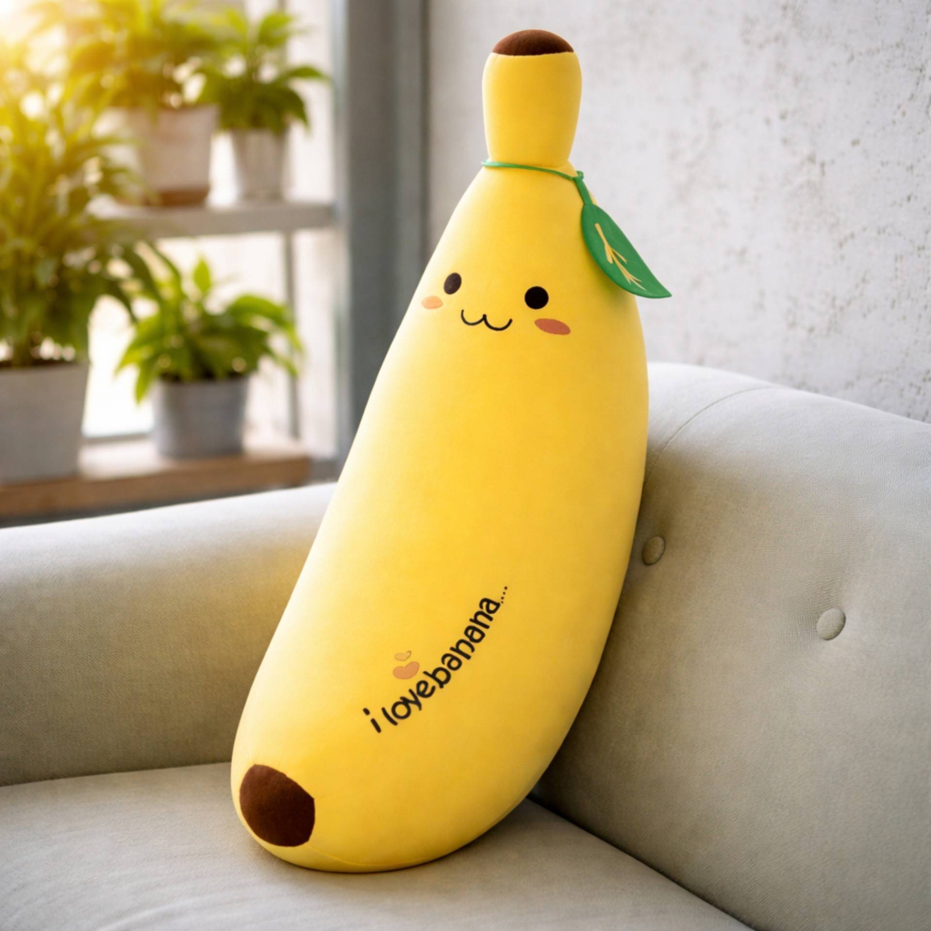 Hug 'n' Feel Banana Soft Sleeping Pillow - Image 1