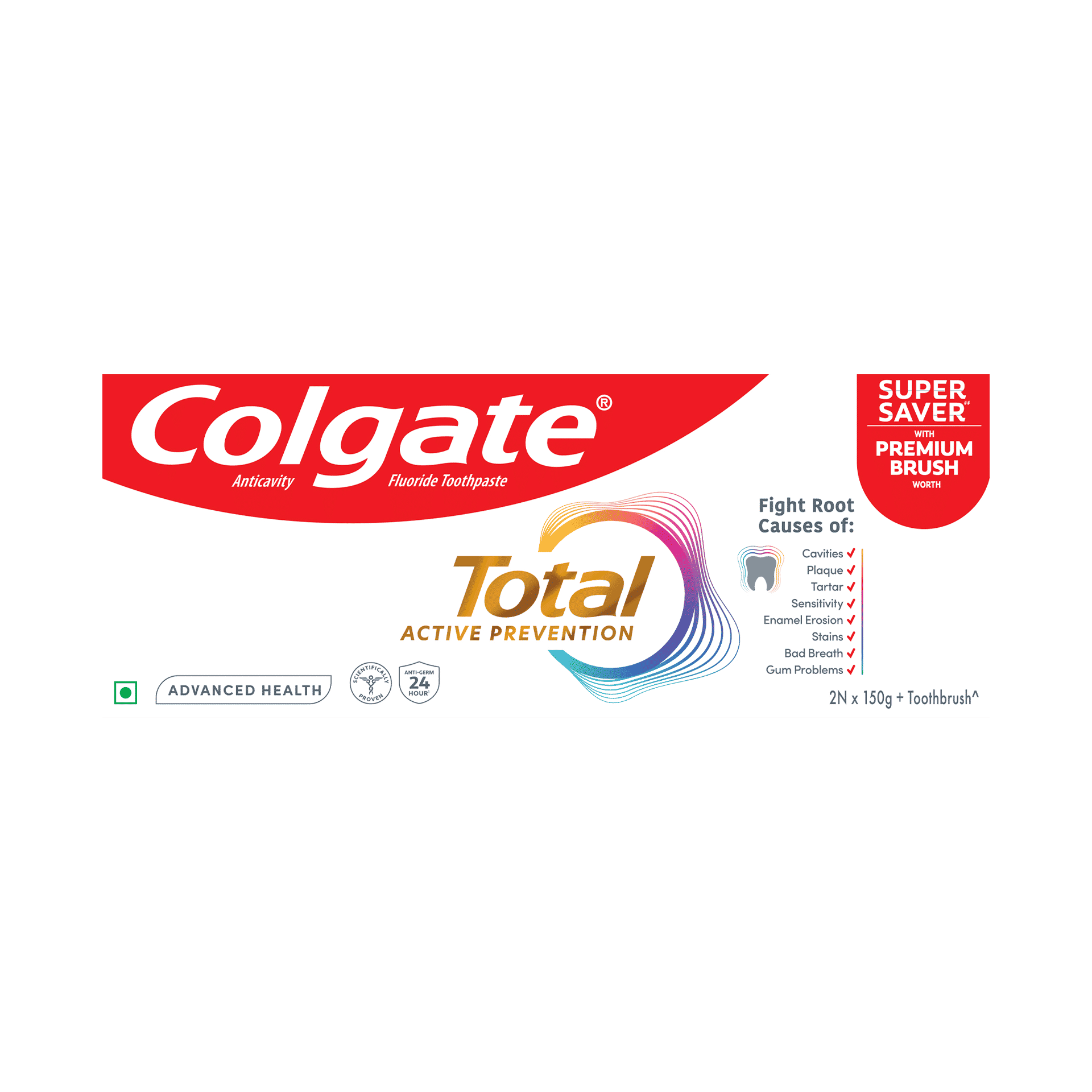Colgate Total Advanced Health Toothpaste and Brush - Image 1