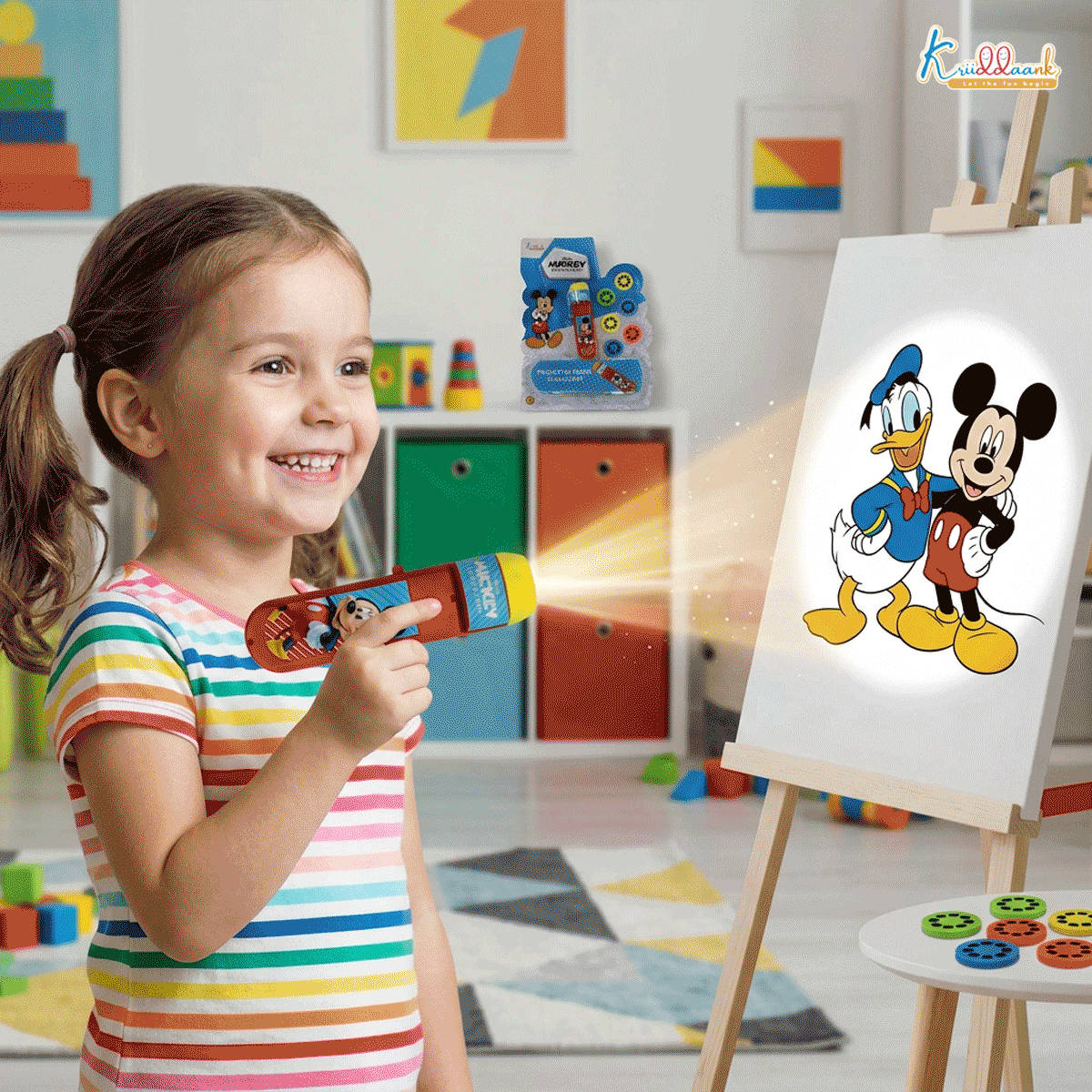 Buy Kriiddaank Disney Mickey Projector Torch - Portable Handheld