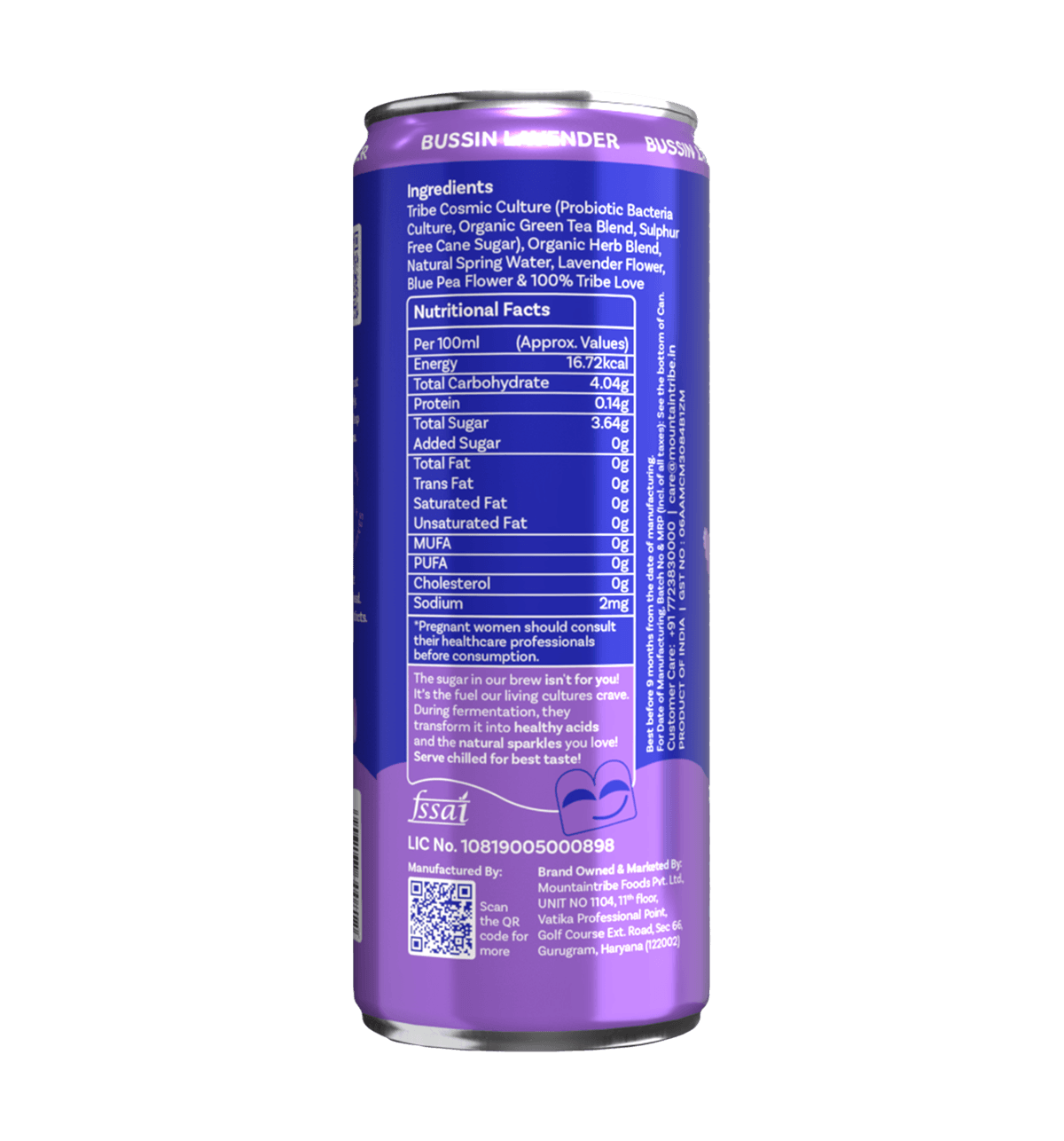 Buy Tribe Kombucha Probiotic Super Drink | Bussin Lavender | Gut