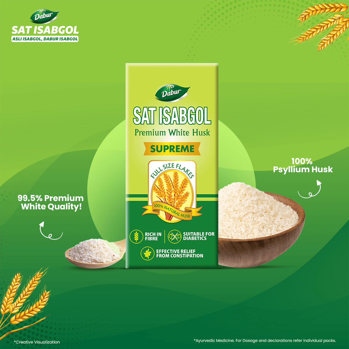 Dabur Sat Isabgol Psyllium Husk 200g - Image 4