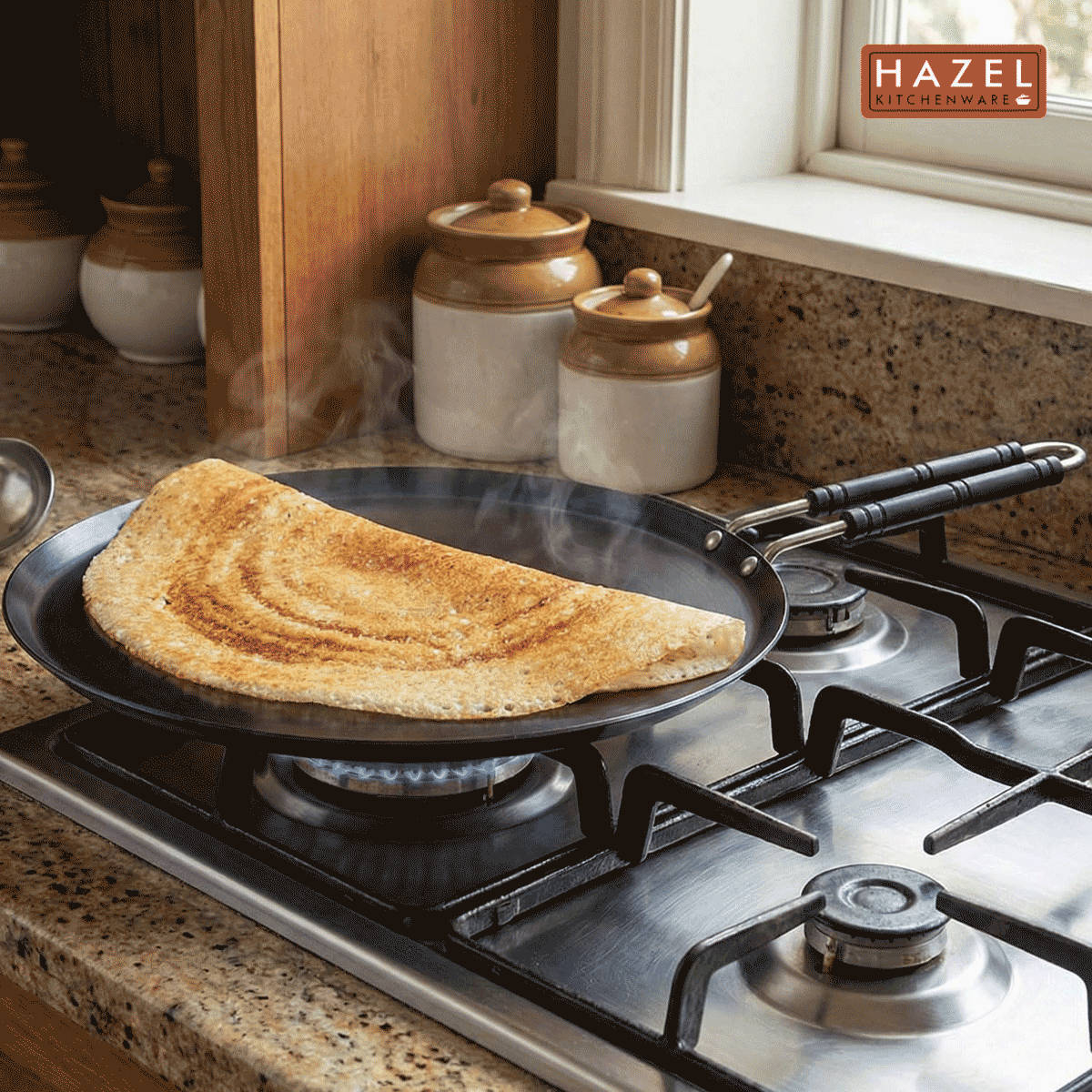 Buy HAZEL Lokhand Iron Dosa Tawa 29 cm | 2 mm Thick Iron Tawa for