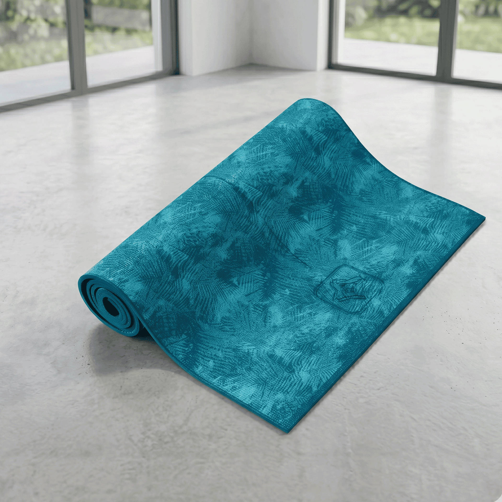 Buy Decathlon Kimjaly Printed Anti-Slip Fitness Yoga Mat (8mm