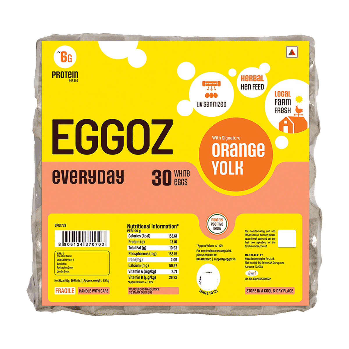 Buy Eggoz Everyday White Eggs Online (30 Pieces) At Best Price