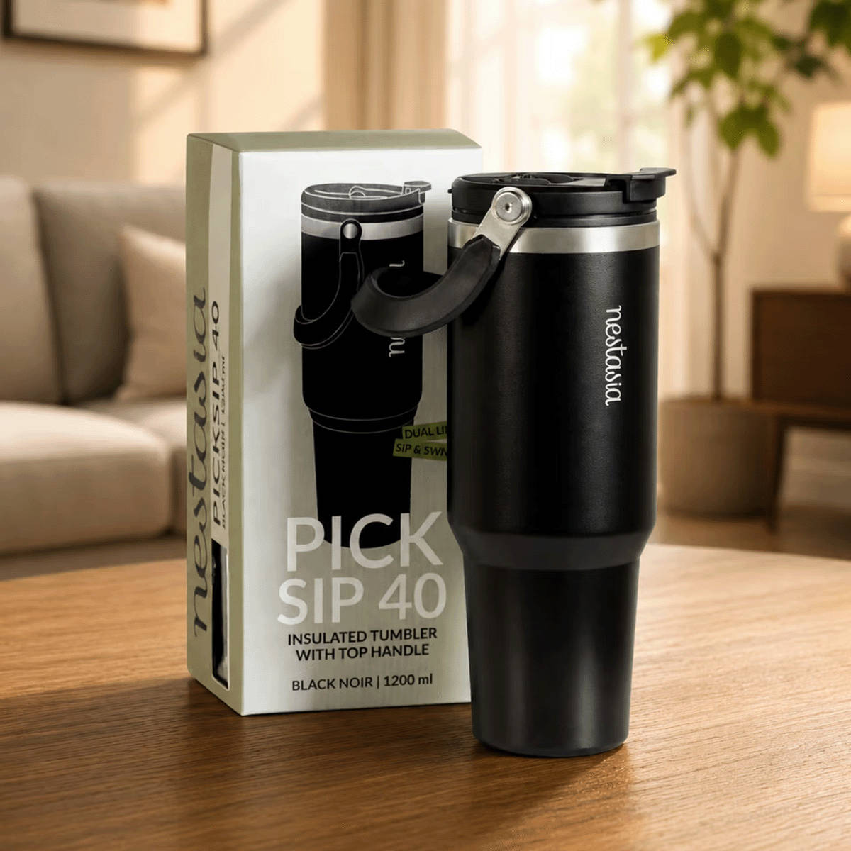 Buy Nestasia PickSip 40 Insulated Tumbler with Top Handle (1.2L