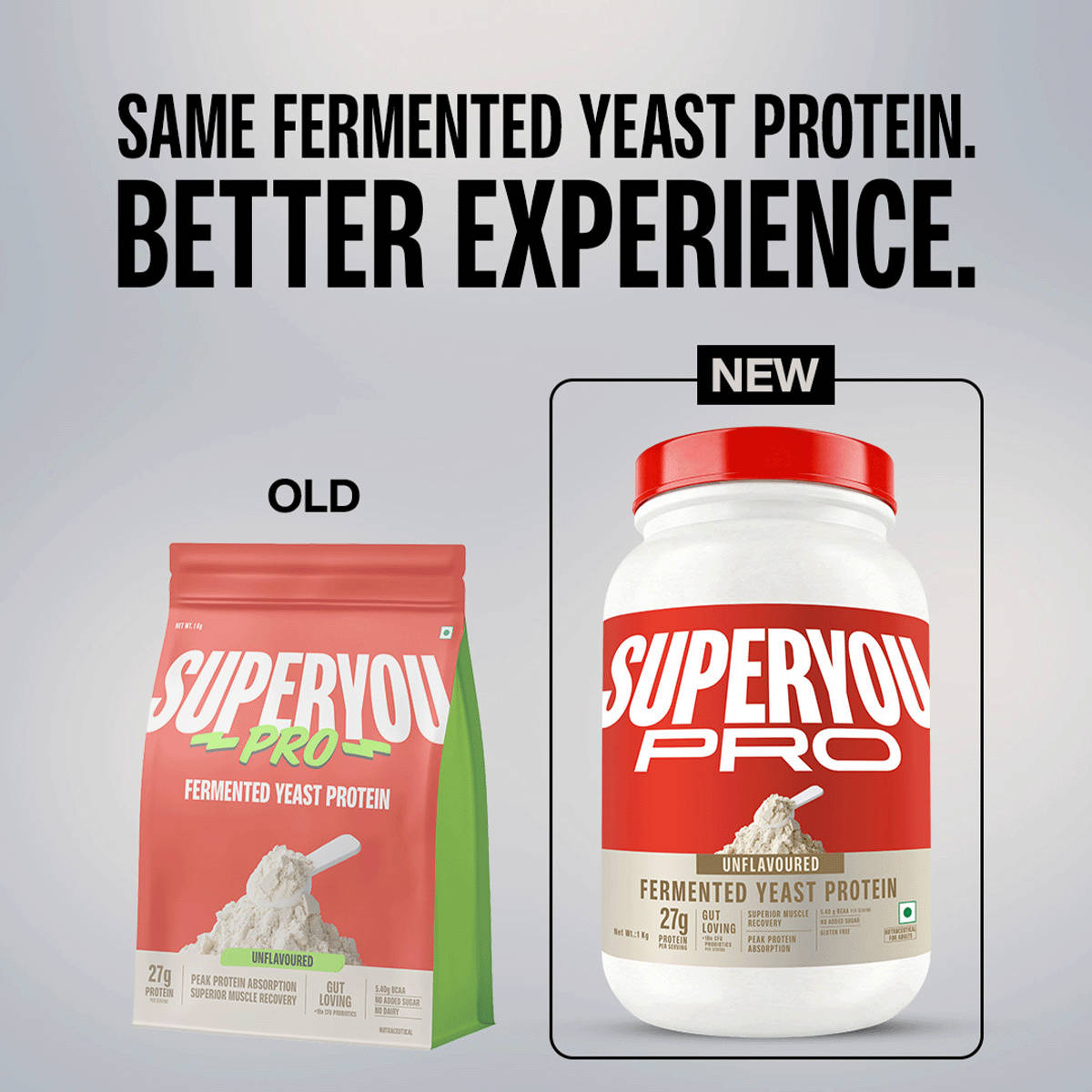 SuperYou Pro Unflavoured Fermented Yeast Protein Powder 27g - Image 3